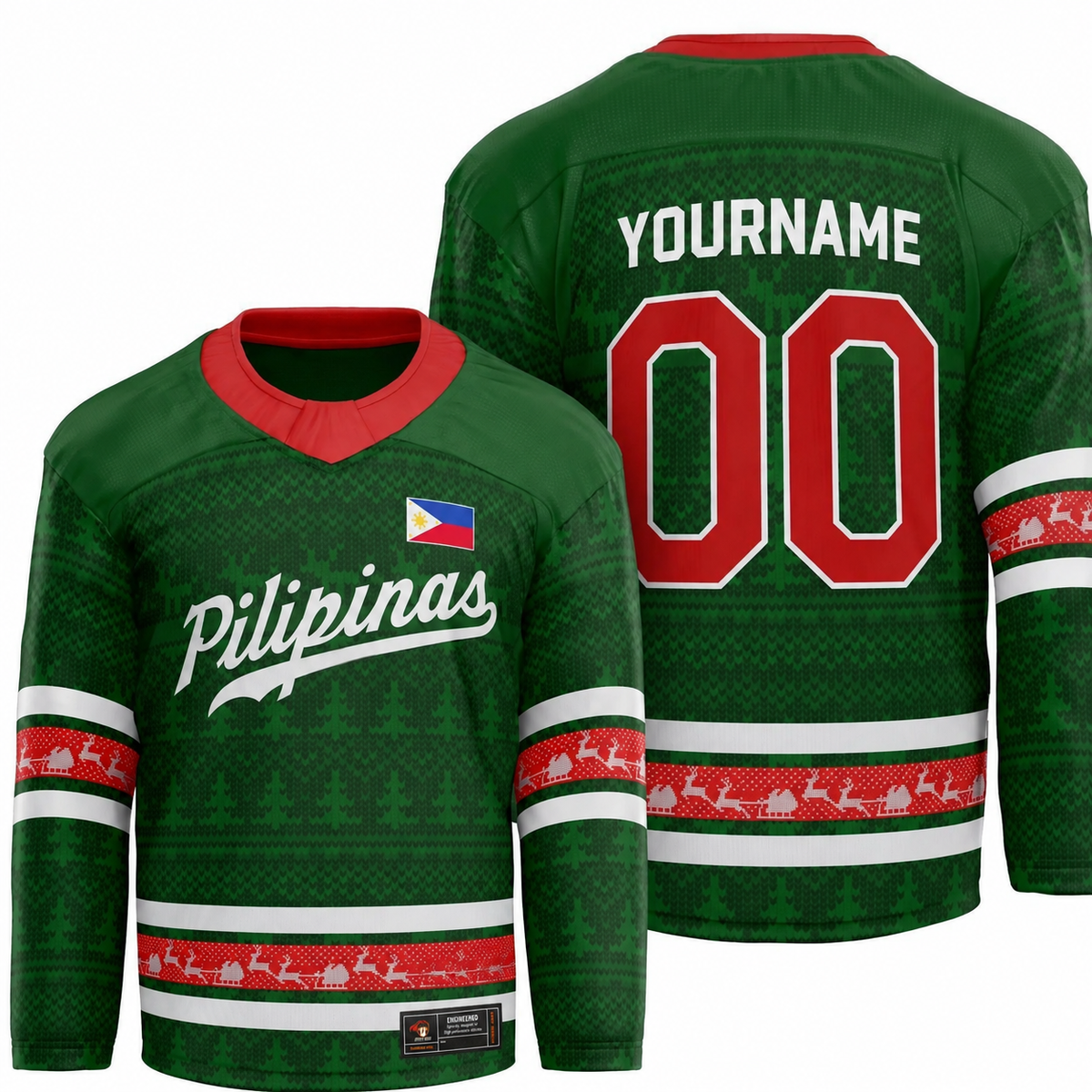 Philippines Christmas Jersey - Custom Hockey Jersey for Festive Cheer