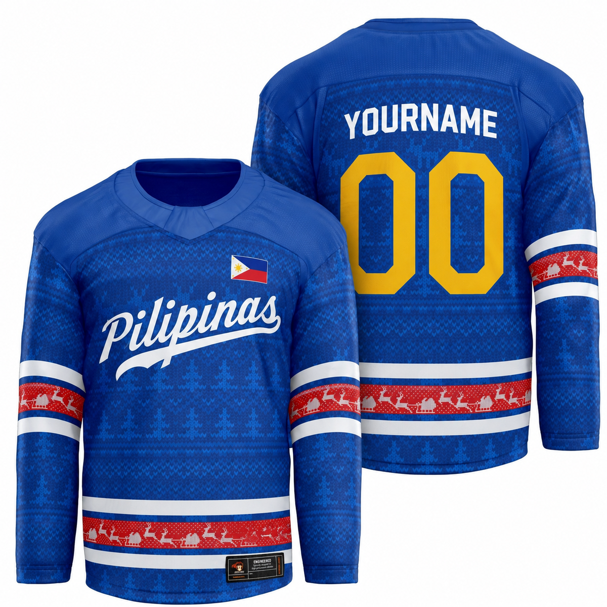 Philippines Christmas Jersey - Custom Hockey Jersey for Festive Cheer