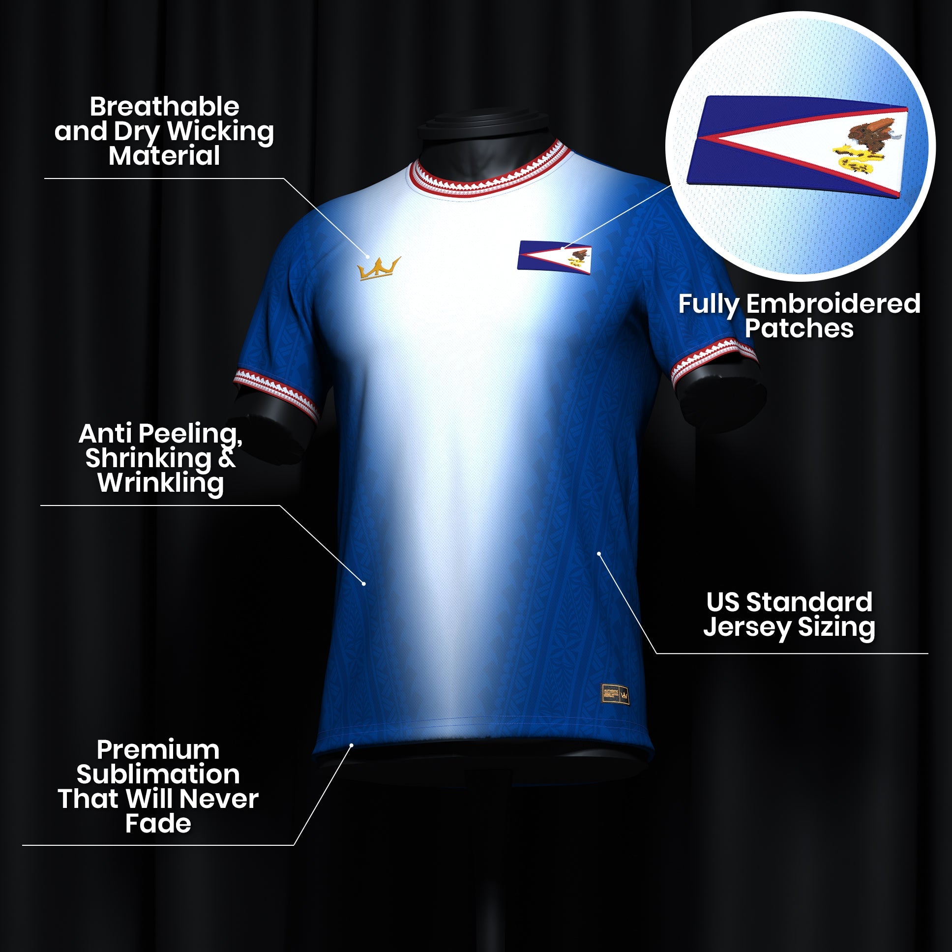 American Samoa Heritage Custom Football Jersey