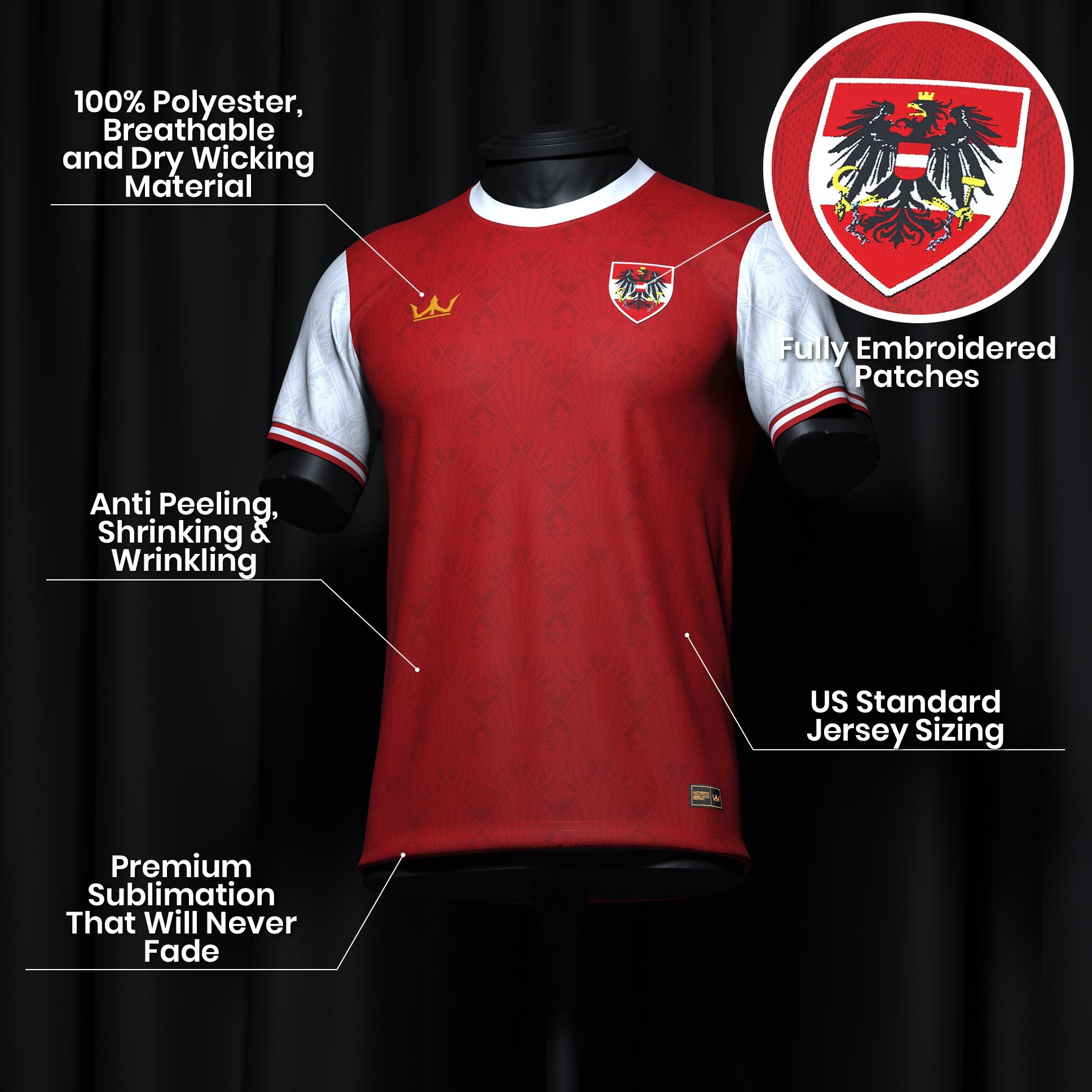 Austria Heritage Custom Football Jersey