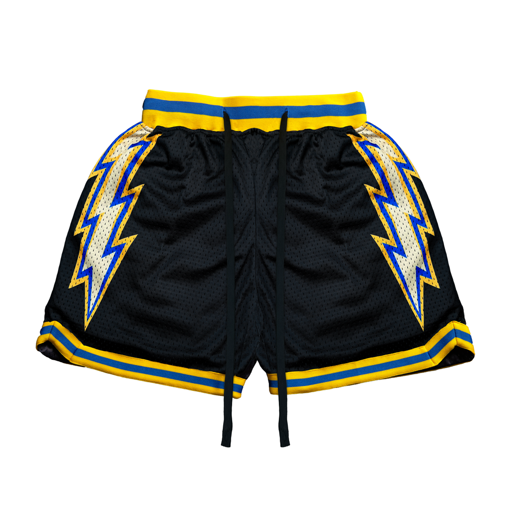 Splash Bolts Black Basketball Mesh Shorts