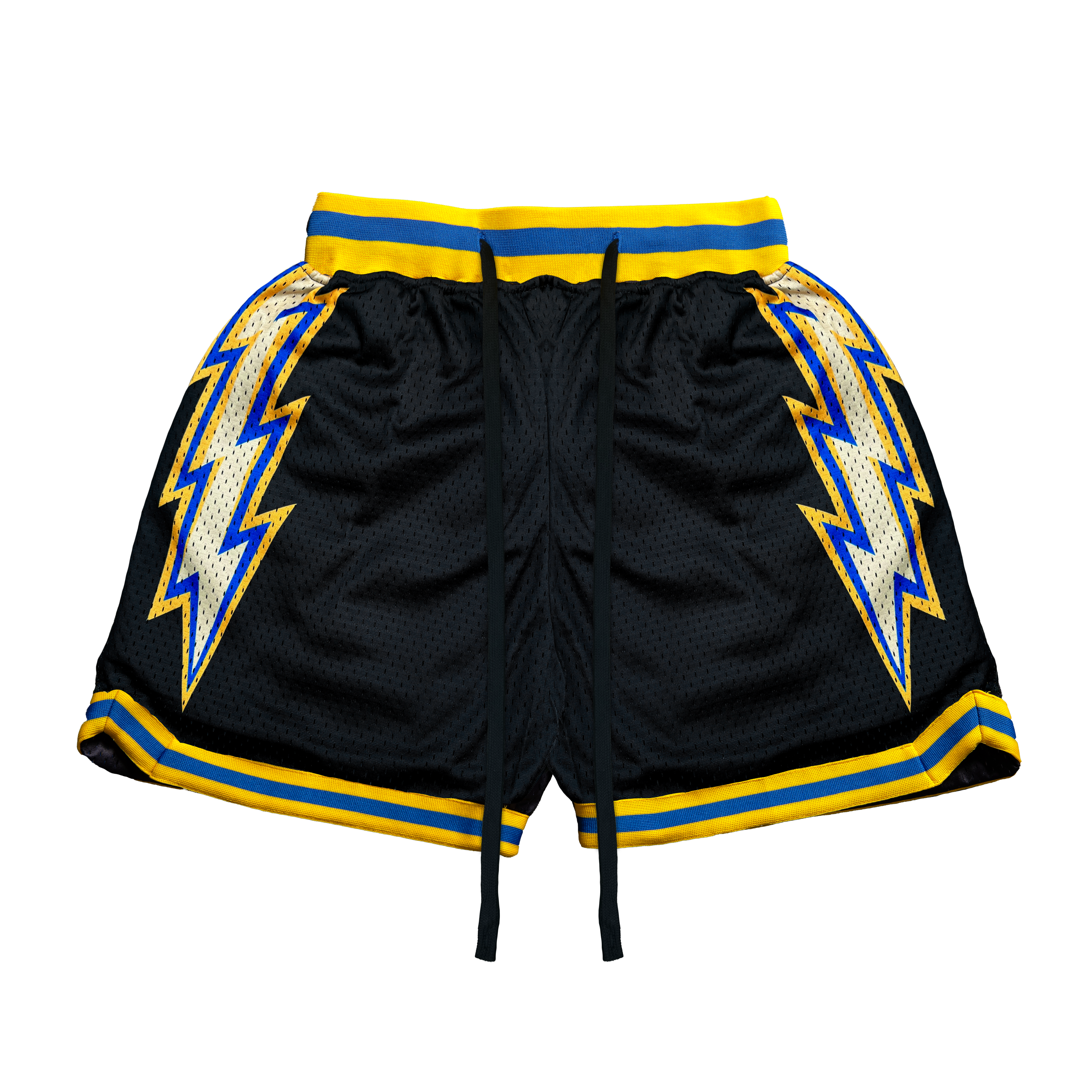 Splash Bolts Black Basketball Mesh Shorts