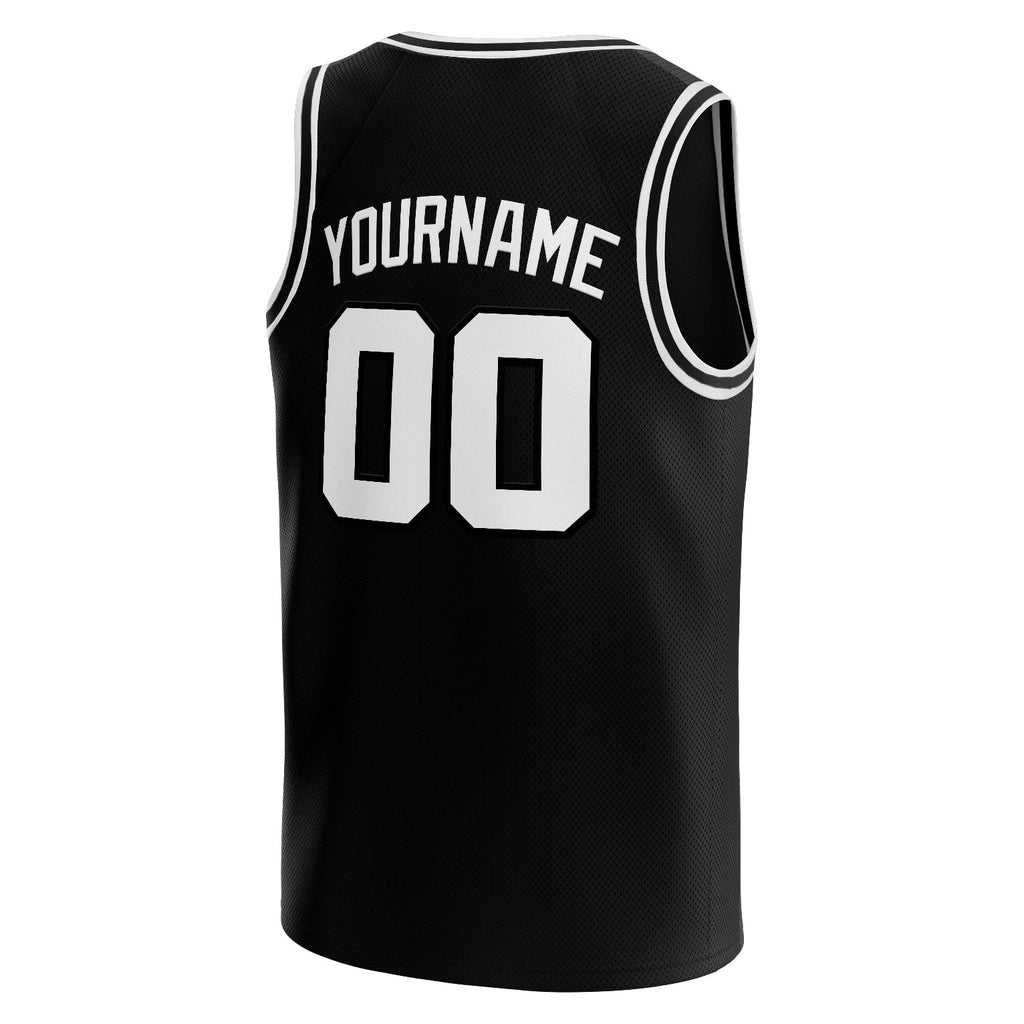 Black-White Custom Basketball Jersey