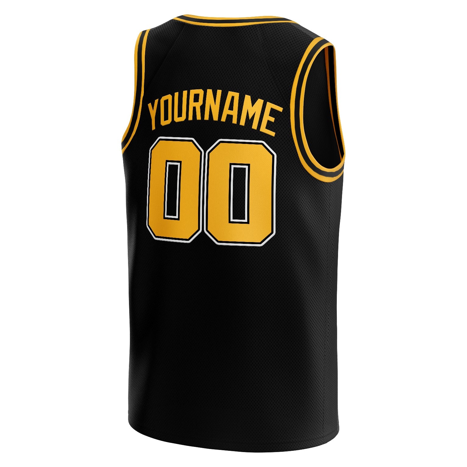 Black-Yellow Custom Basketball Jersey