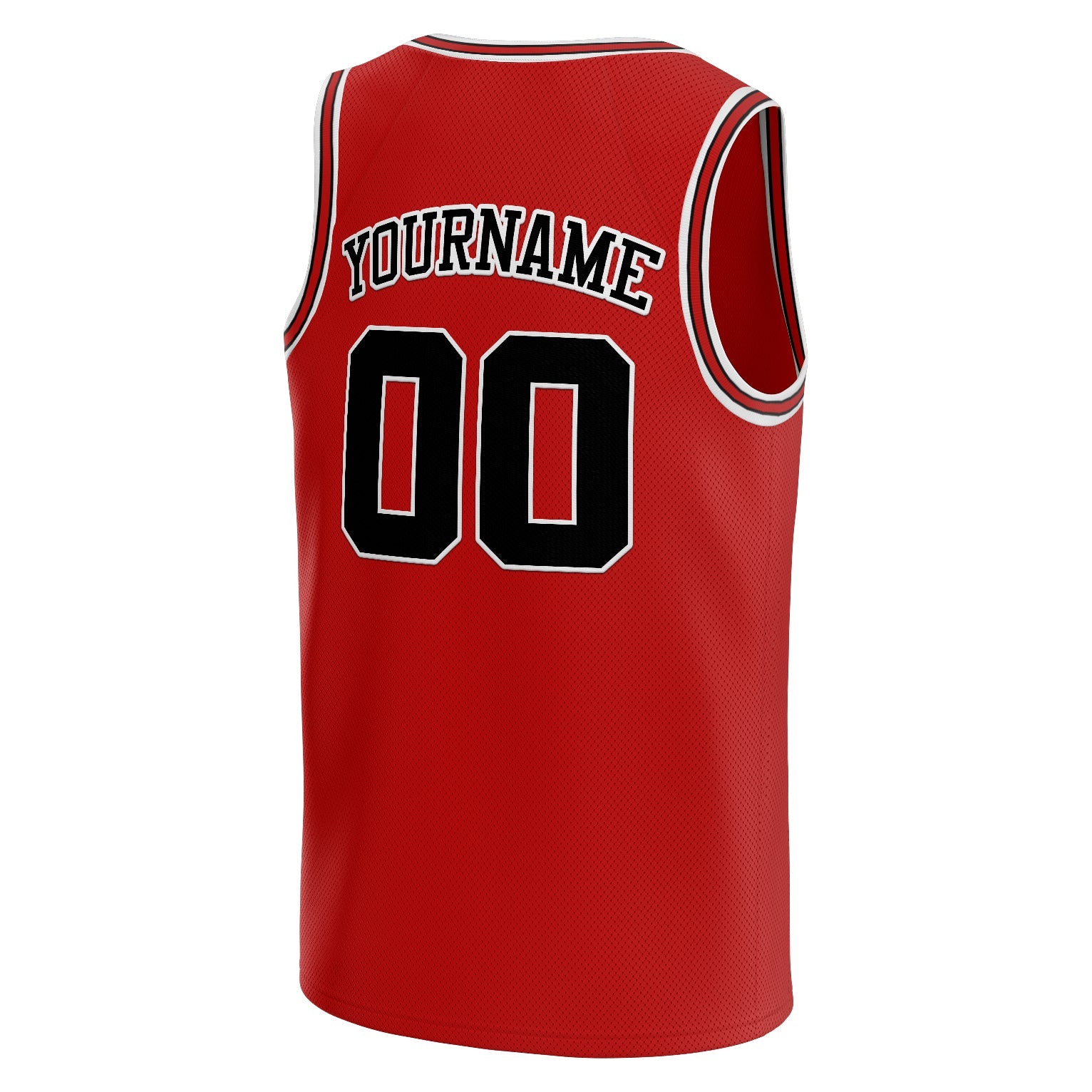 Red Black-White Custom Basketball Jersey