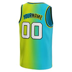 Green-Blue Custom Basketball Jersey