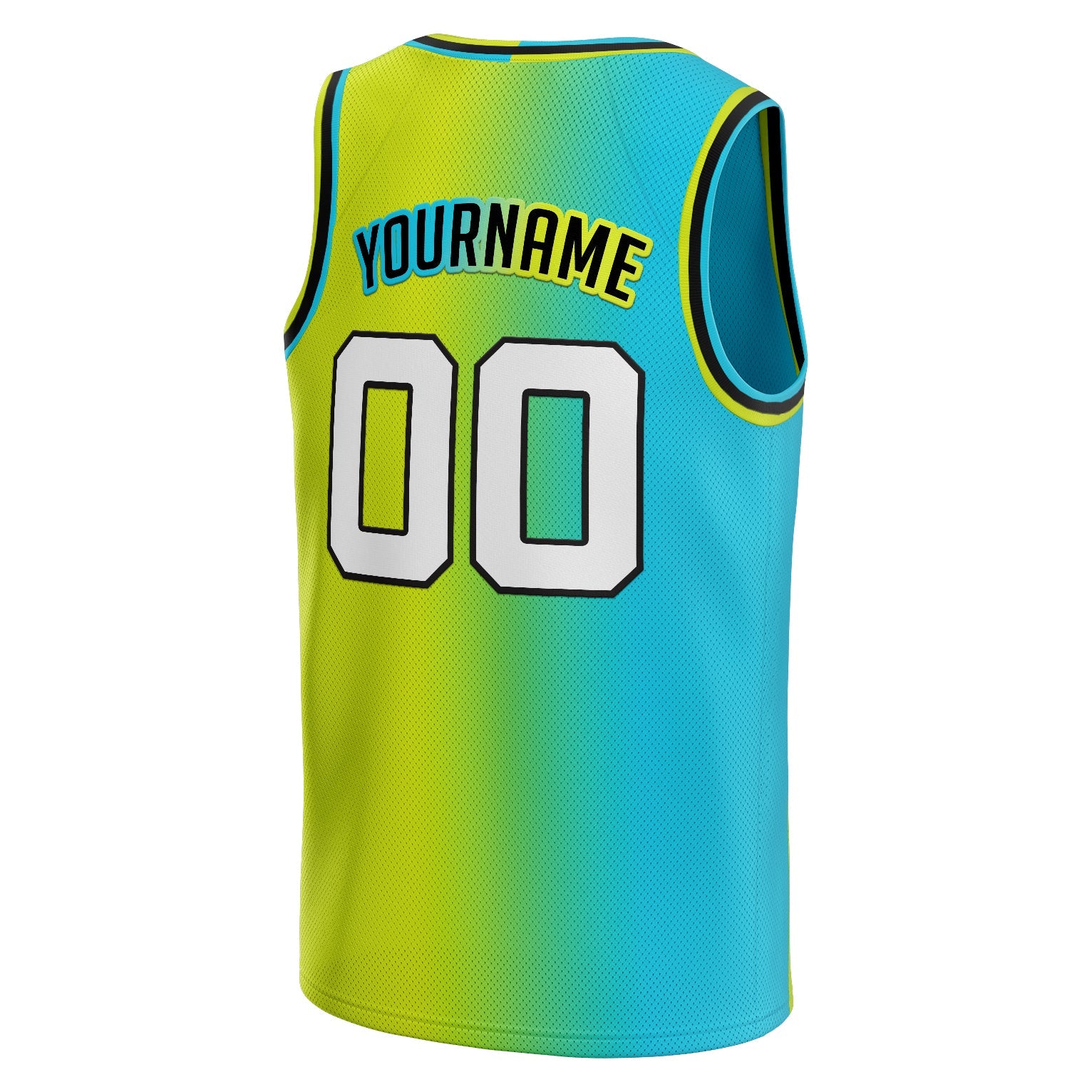 Green-Blue Custom Basketball Jersey