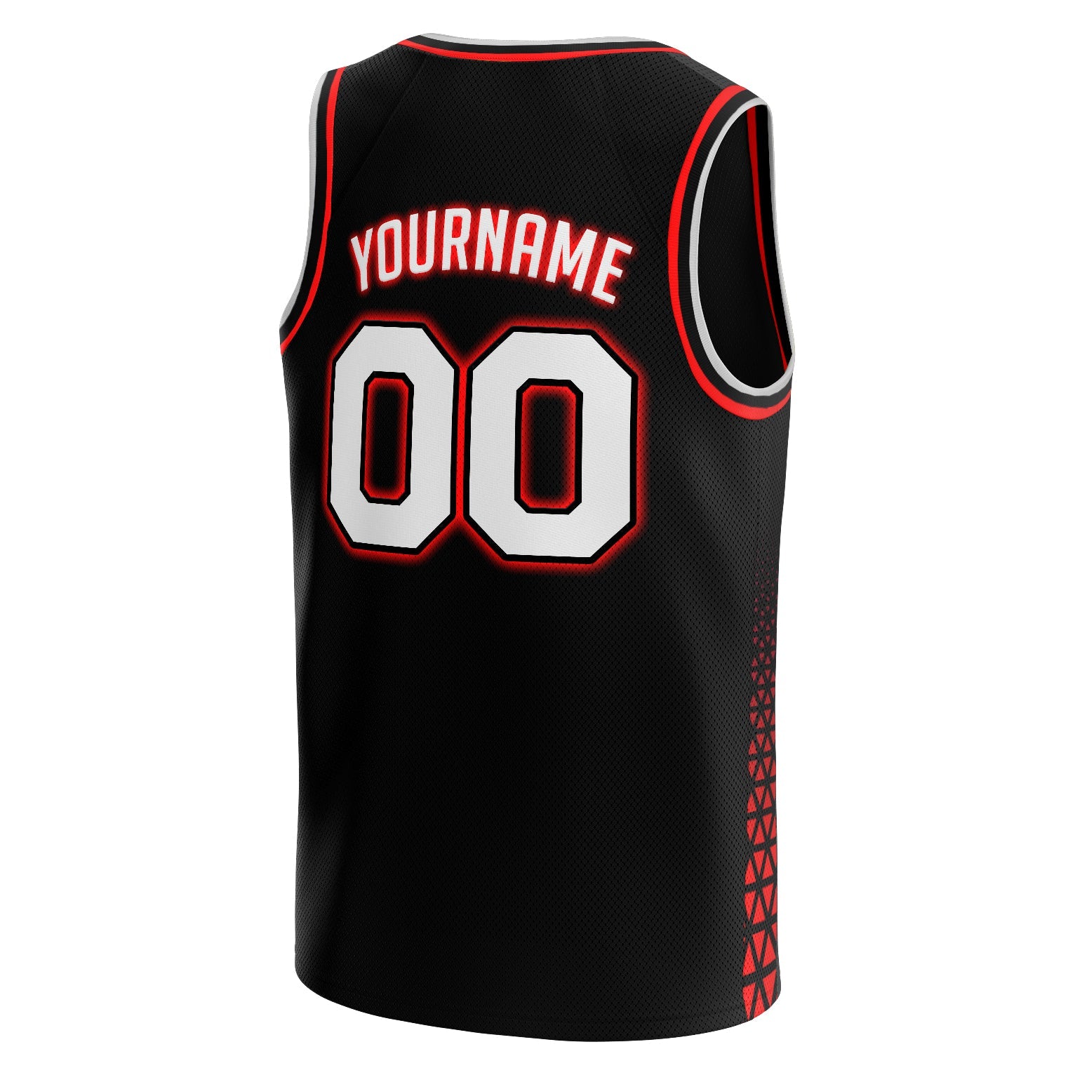 Black Red-White Custom Basketball Jersey