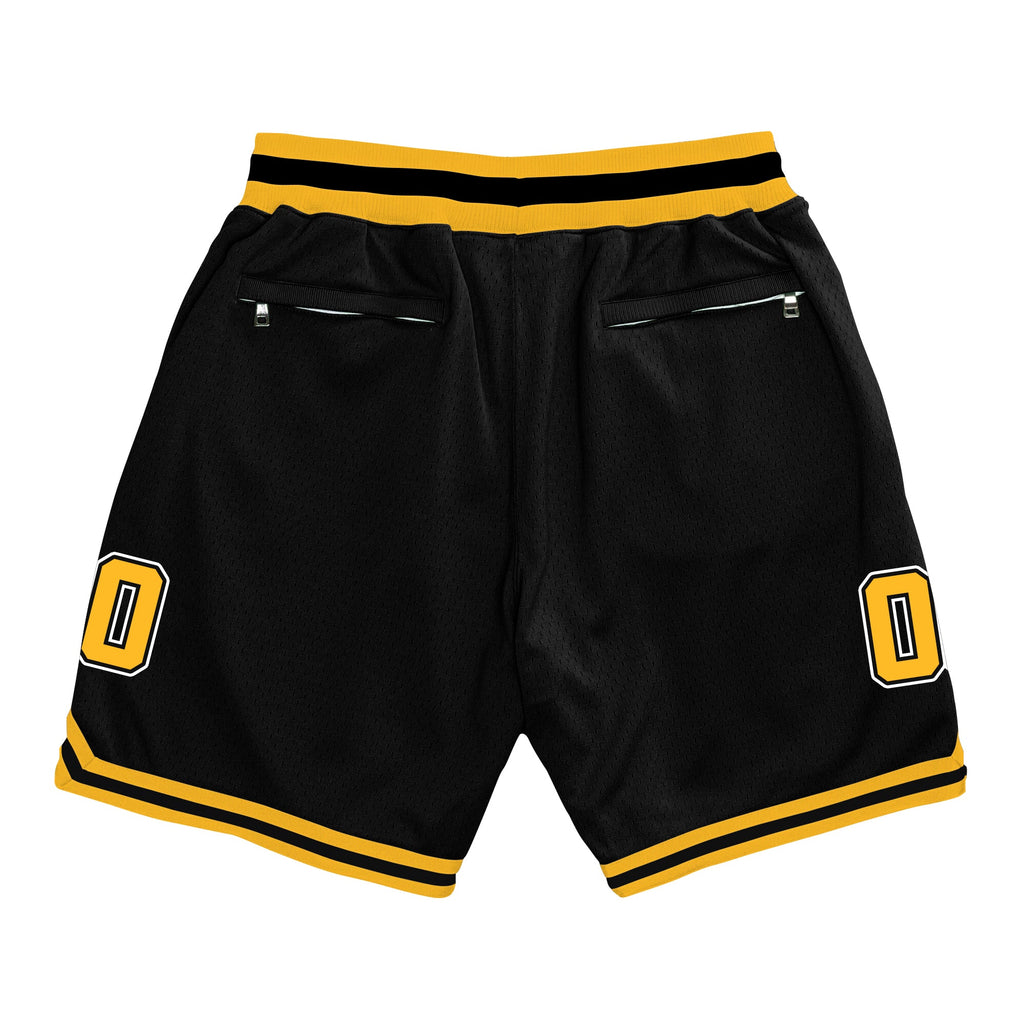 Black-Yellow Custom Basketball Shorts