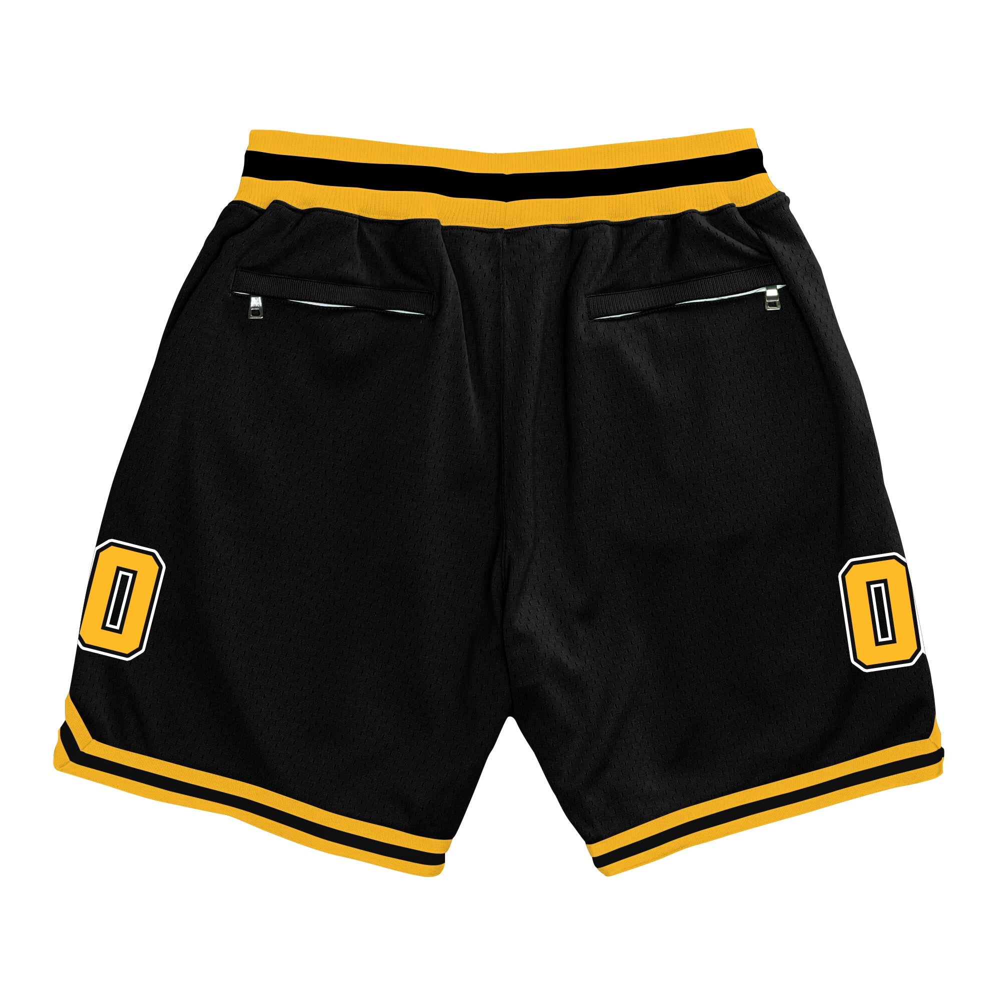 Black-Yellow Custom Basketball Shorts