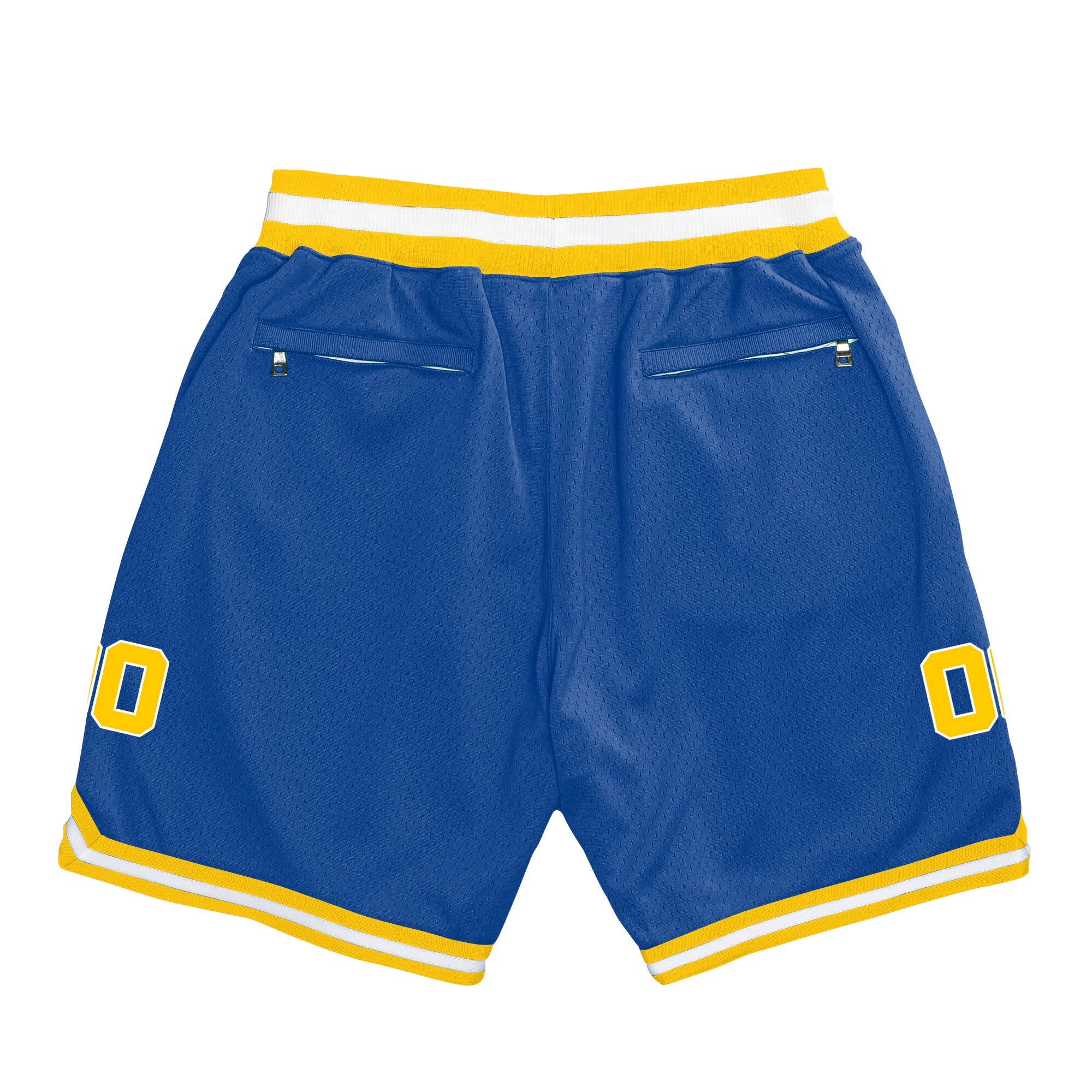 Blue Yellow-White Custom Basketball Shorts