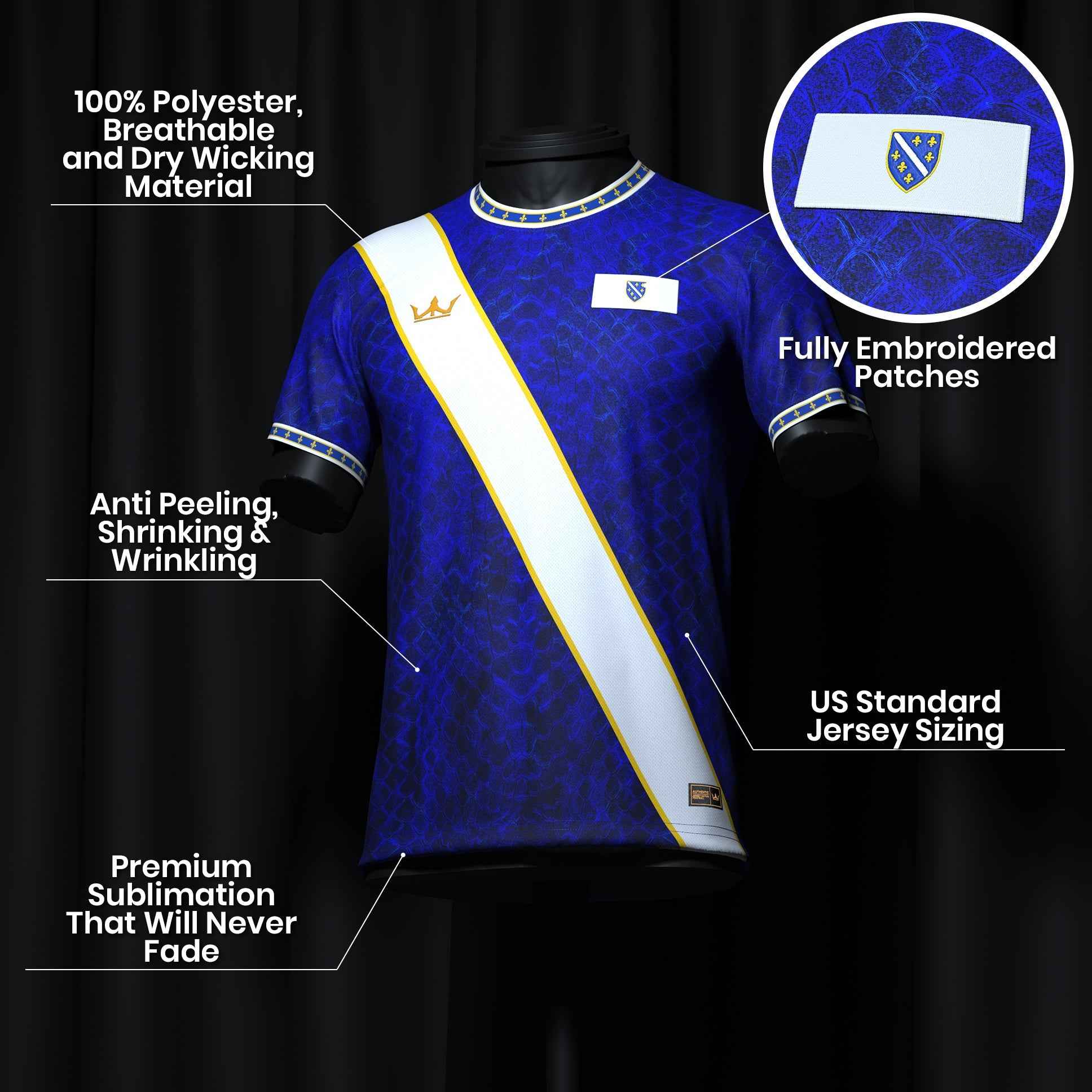 Bosnia Heritage Custom Football Jersey