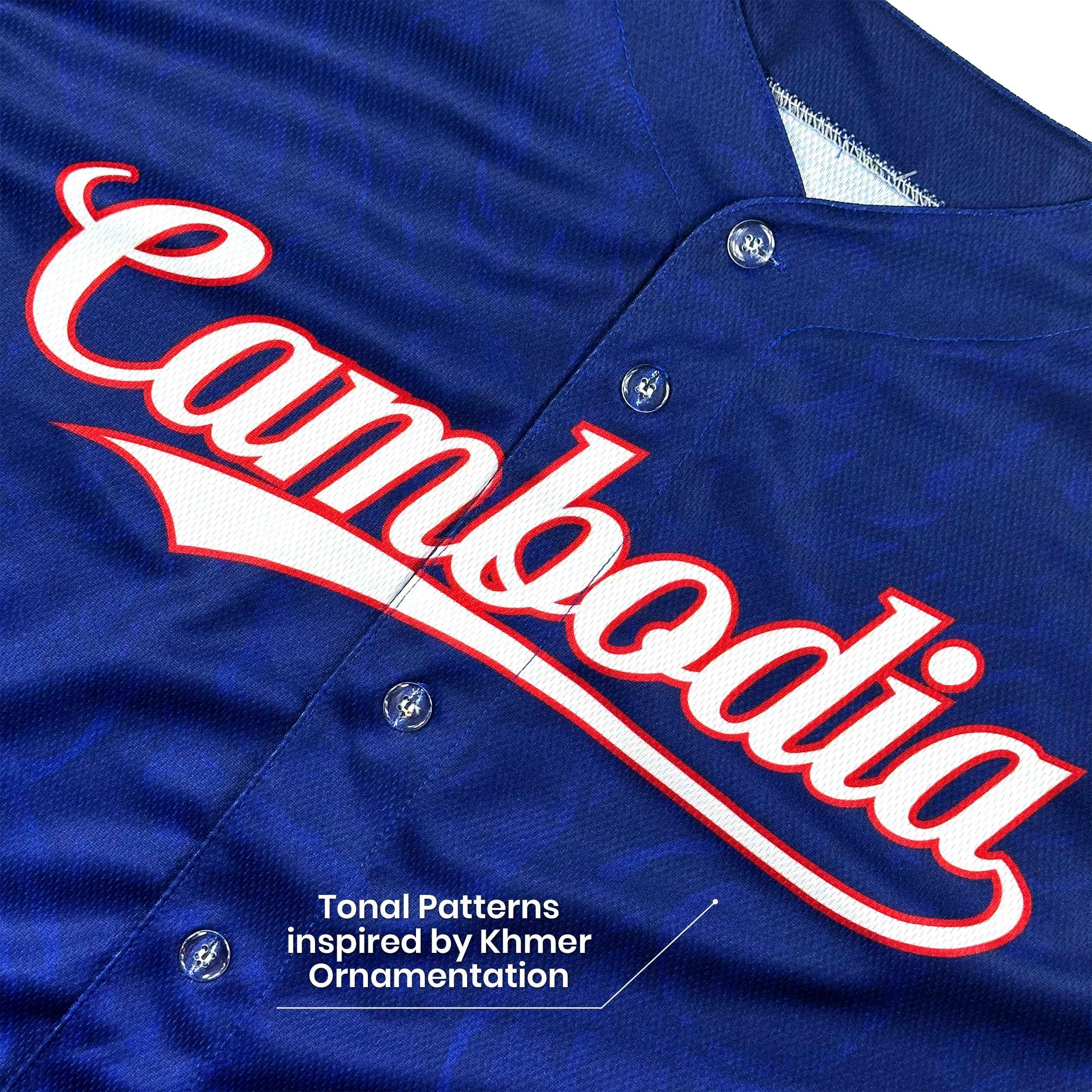 Cambodia 'Angkor Wat' Baseball Jersey