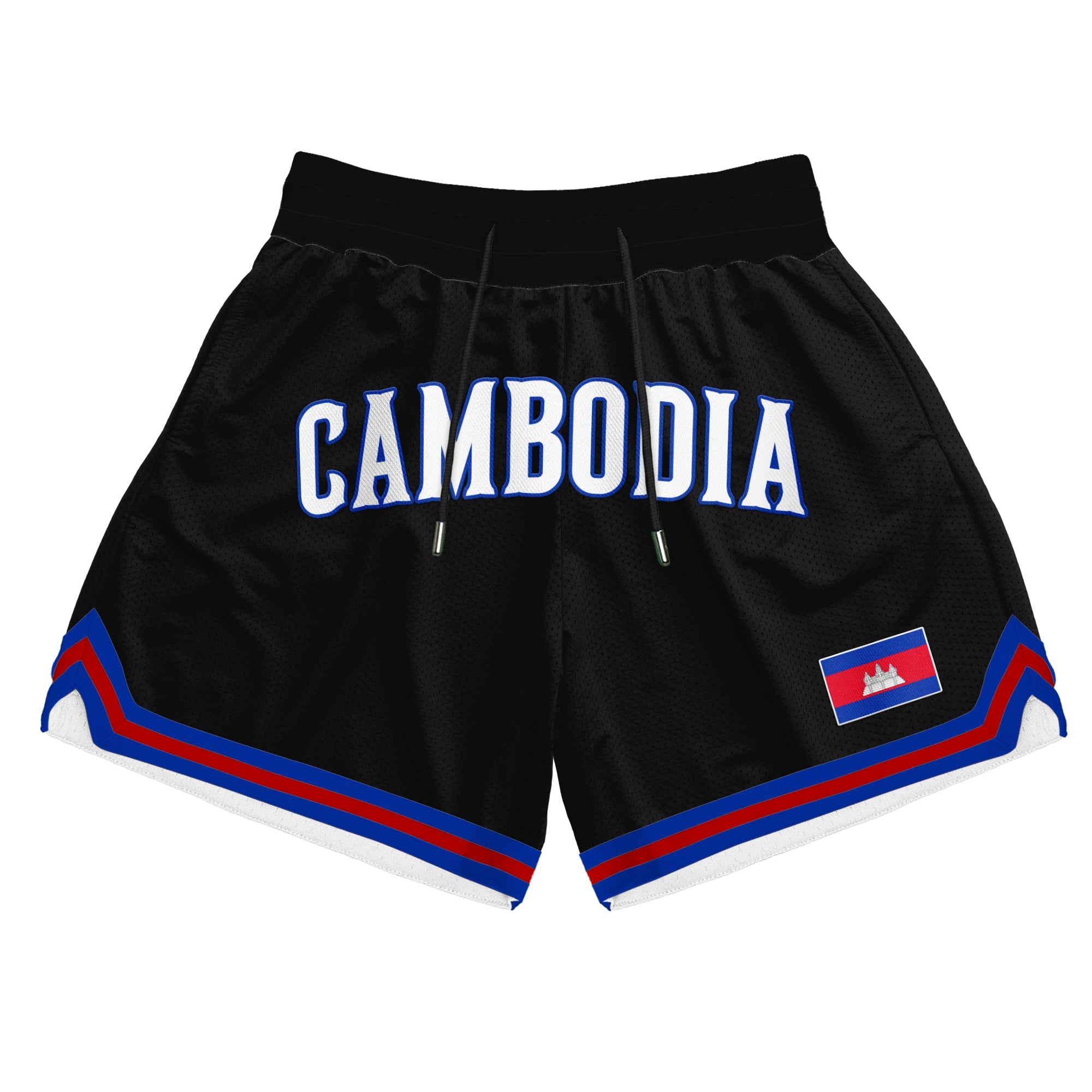 Cambodia Black Basketball Shorts