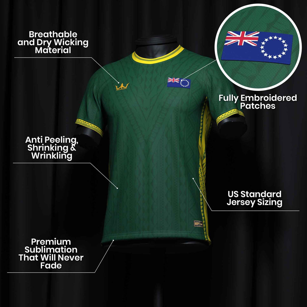 Cook Islands Heritage Custom Football Jersey