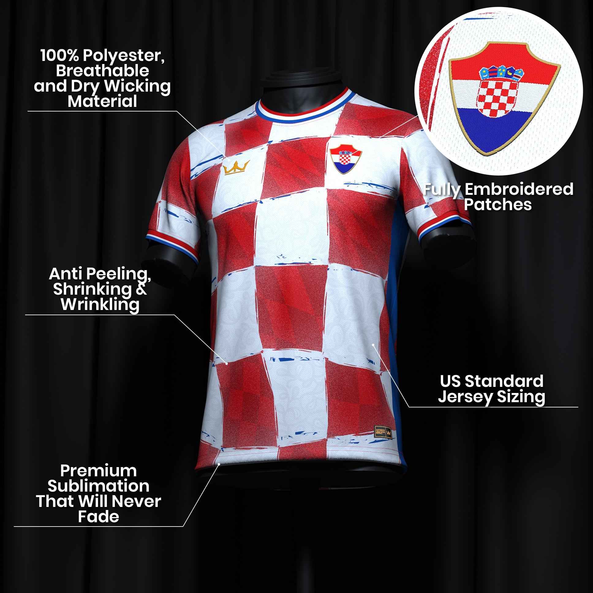 Croatia Heritage Custom Football Jersey