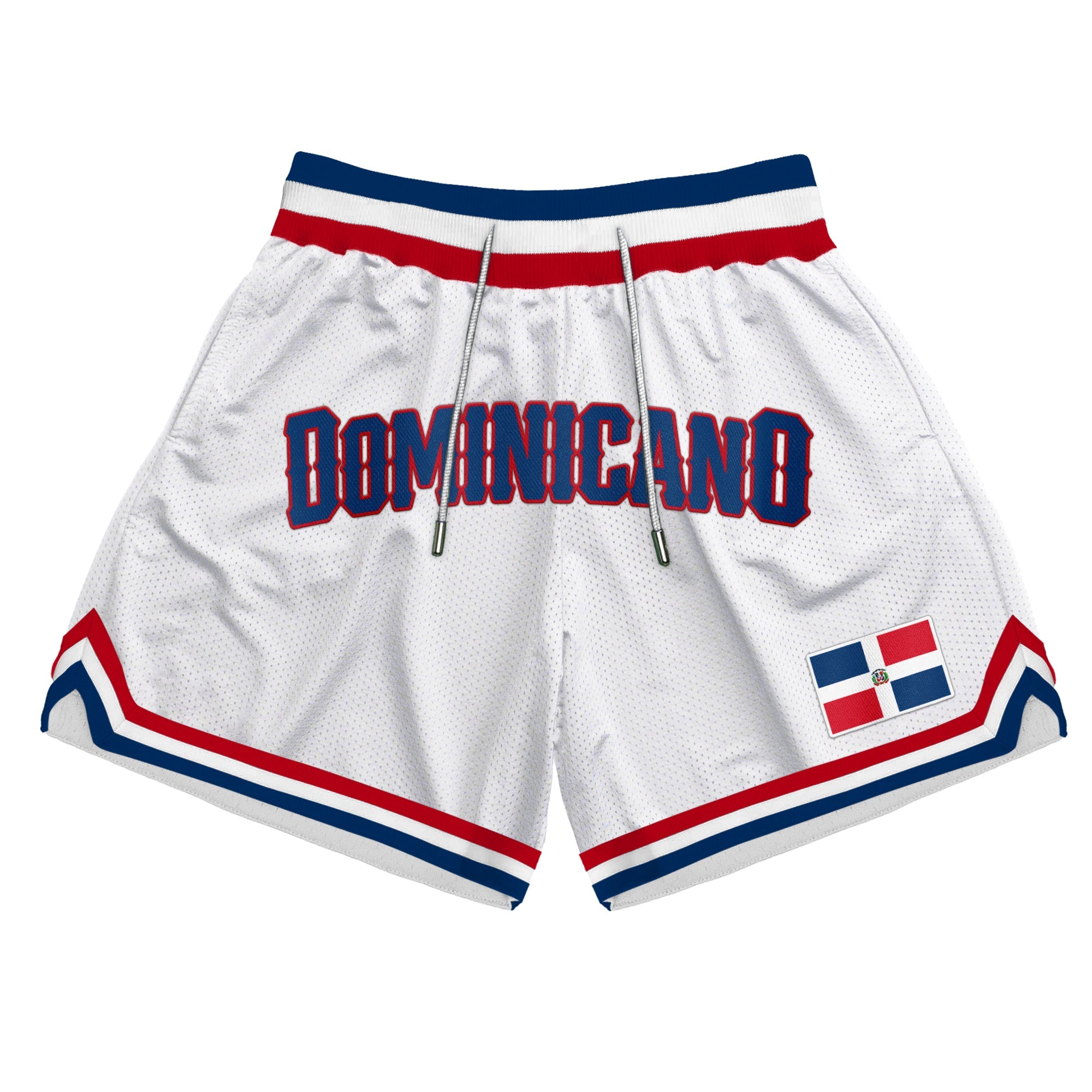 Dominican Republic White Basketball Shorts