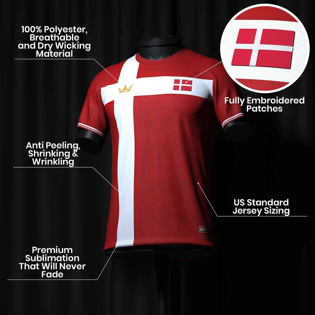 Denmark Heritage Custom Football Jersey