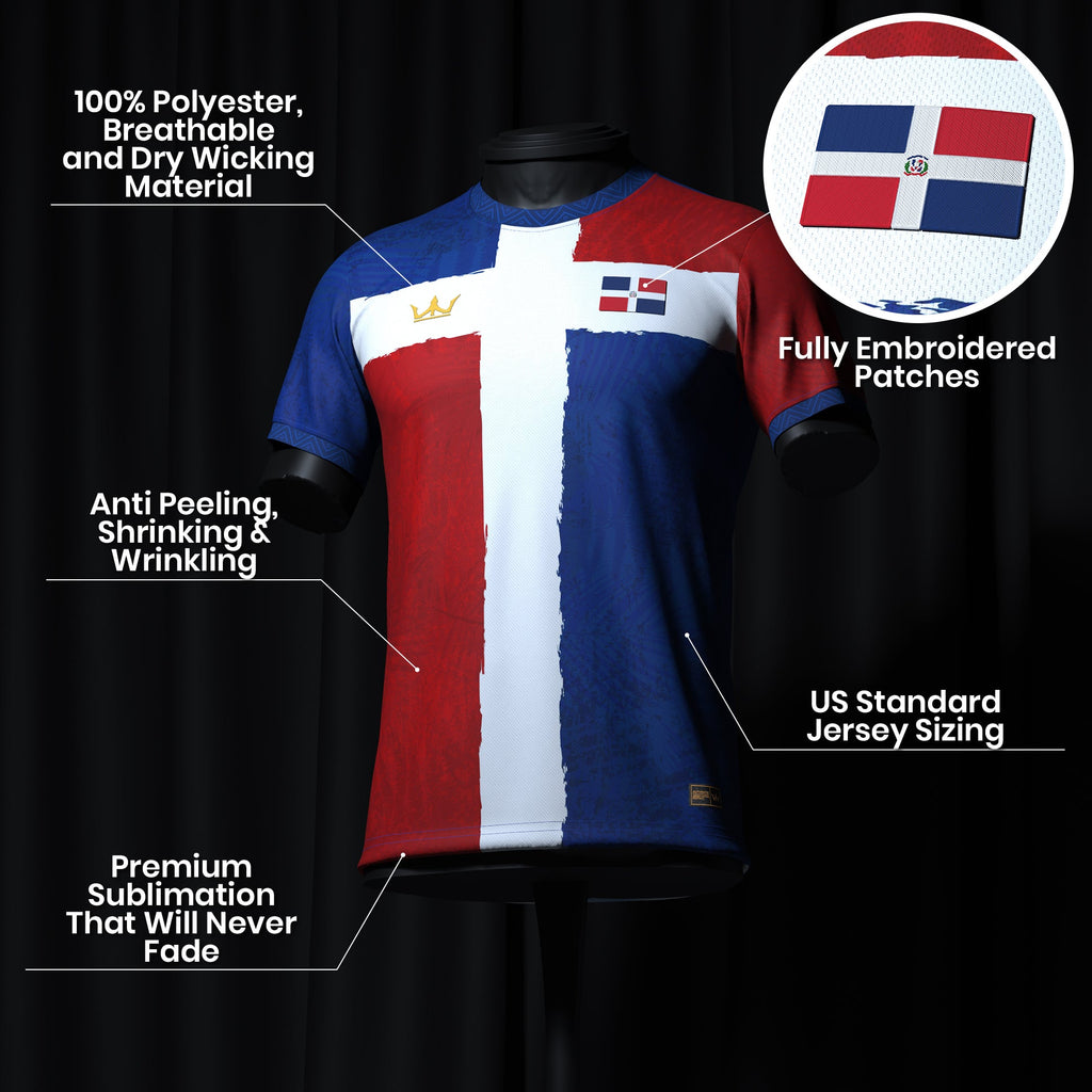 Dominican Republic Heritage Custom Football Jersey