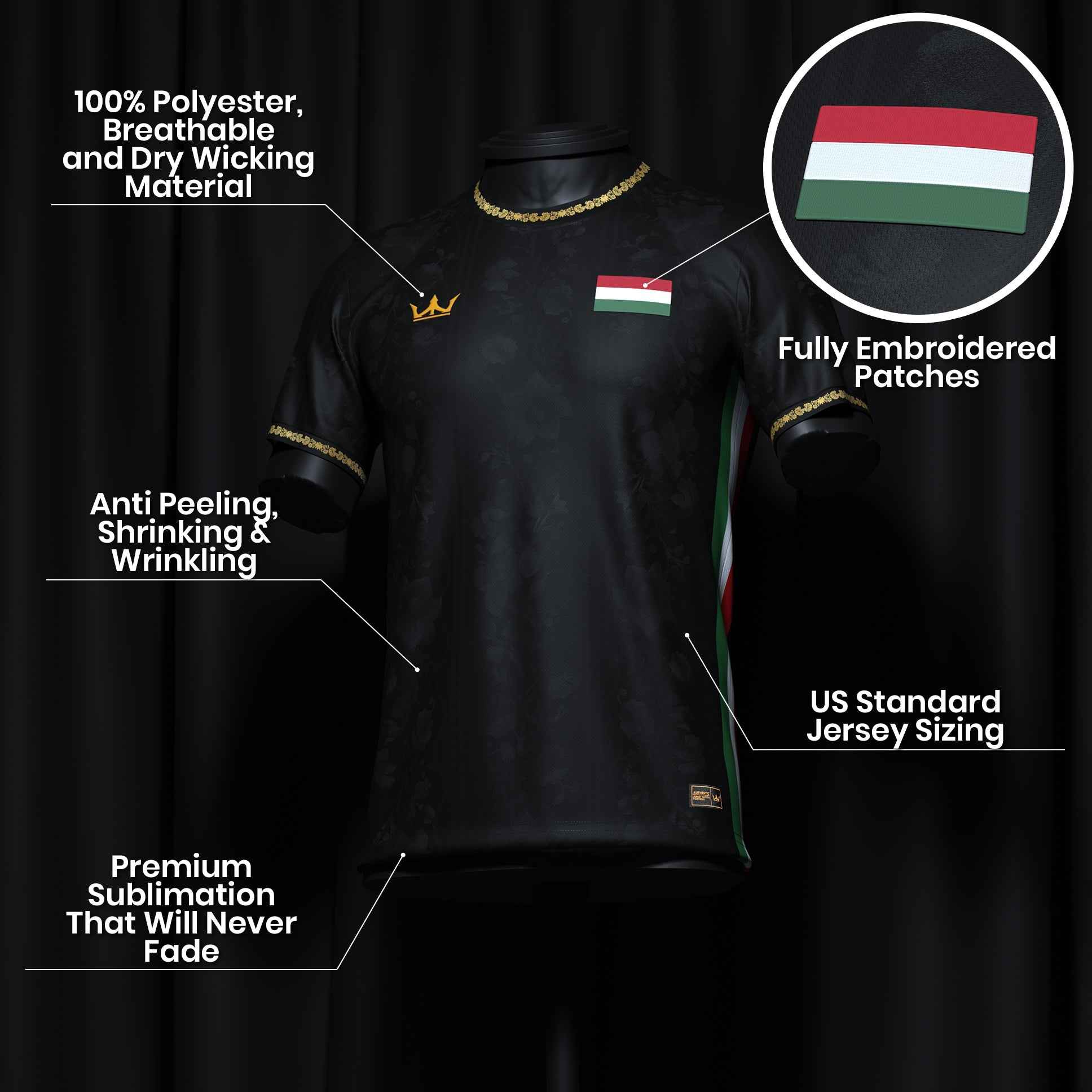Hungary Heritage Custom Football Jersey