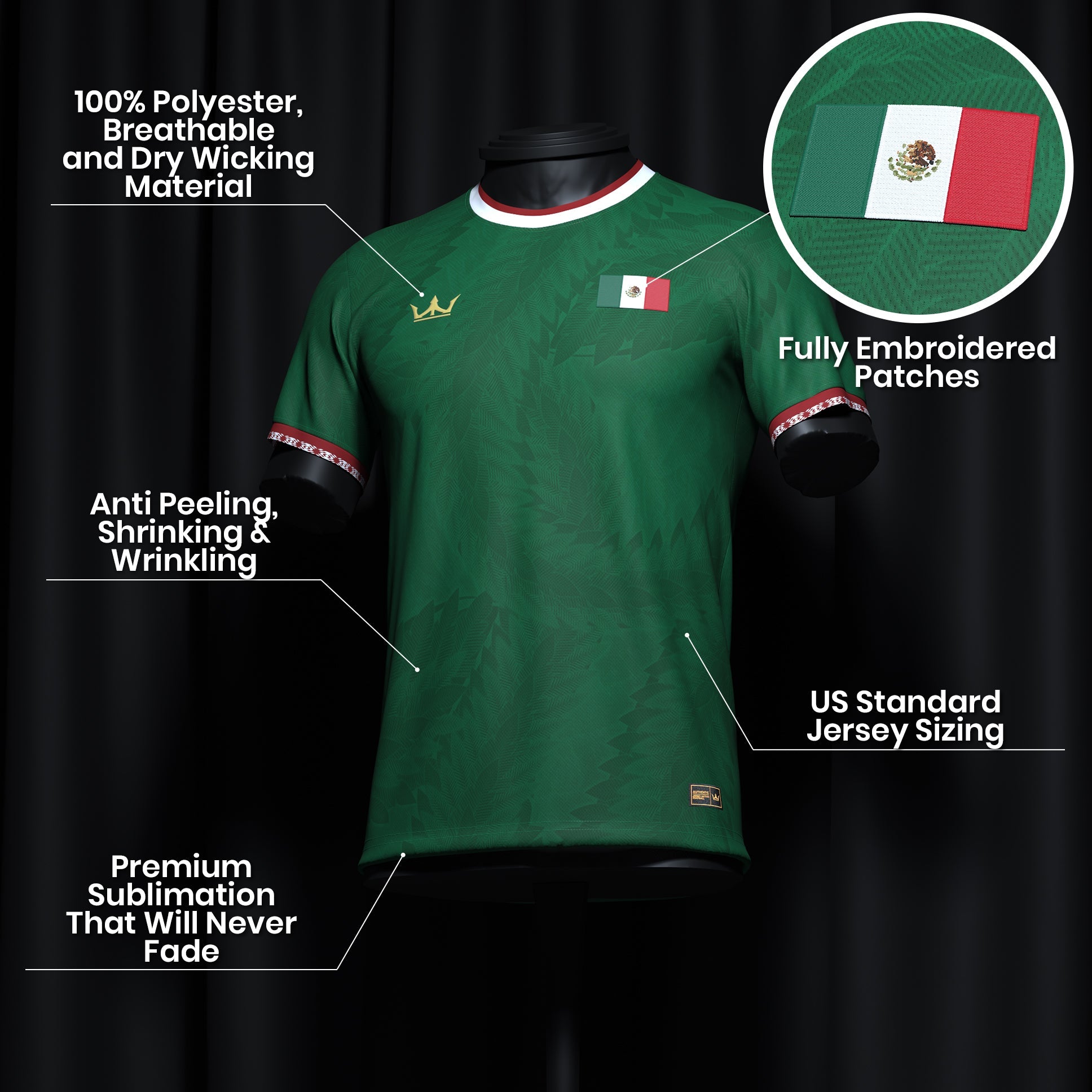 Mexico Heritage Custom Football Jersey
