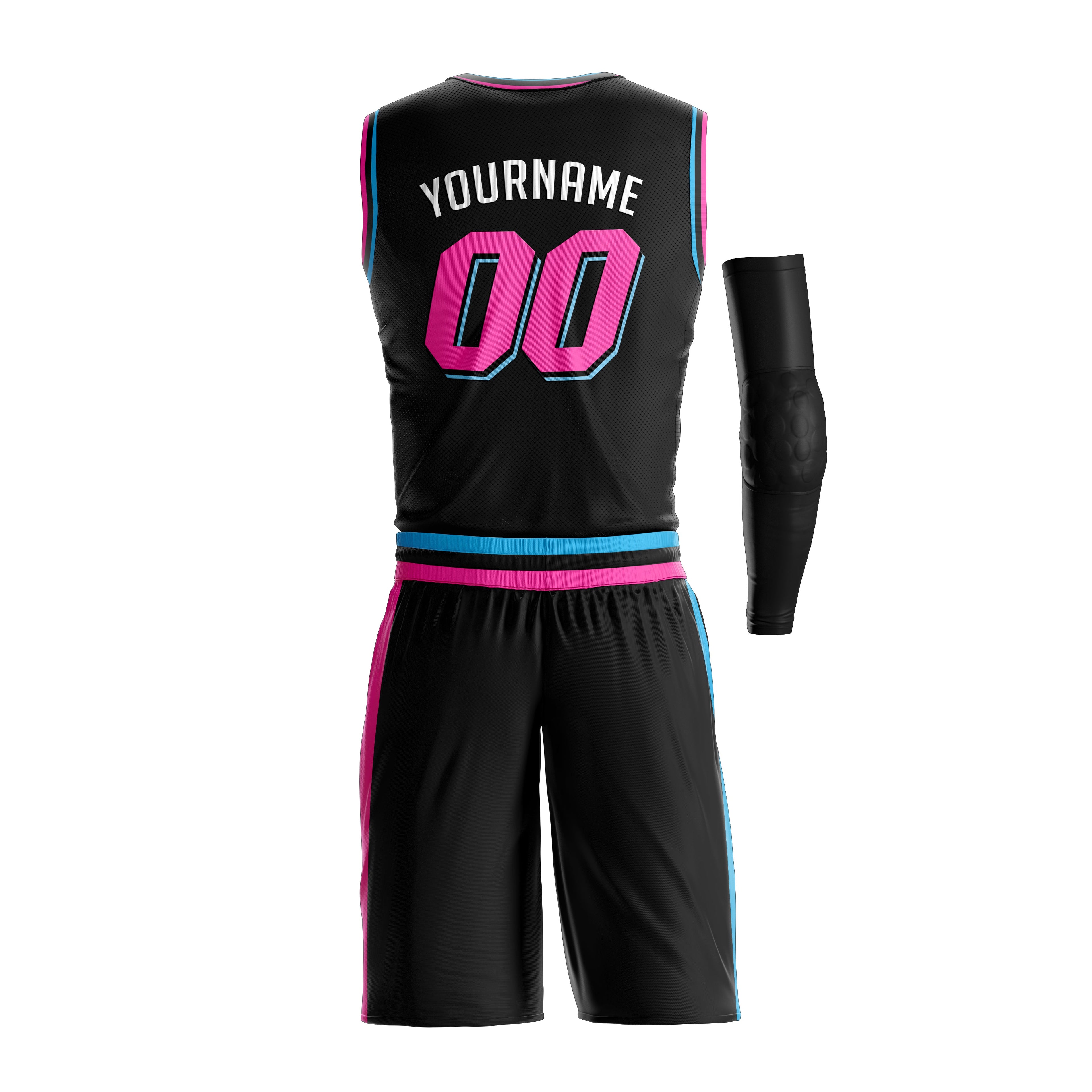 Vice City Black Custom Basketball Team Uniform Set