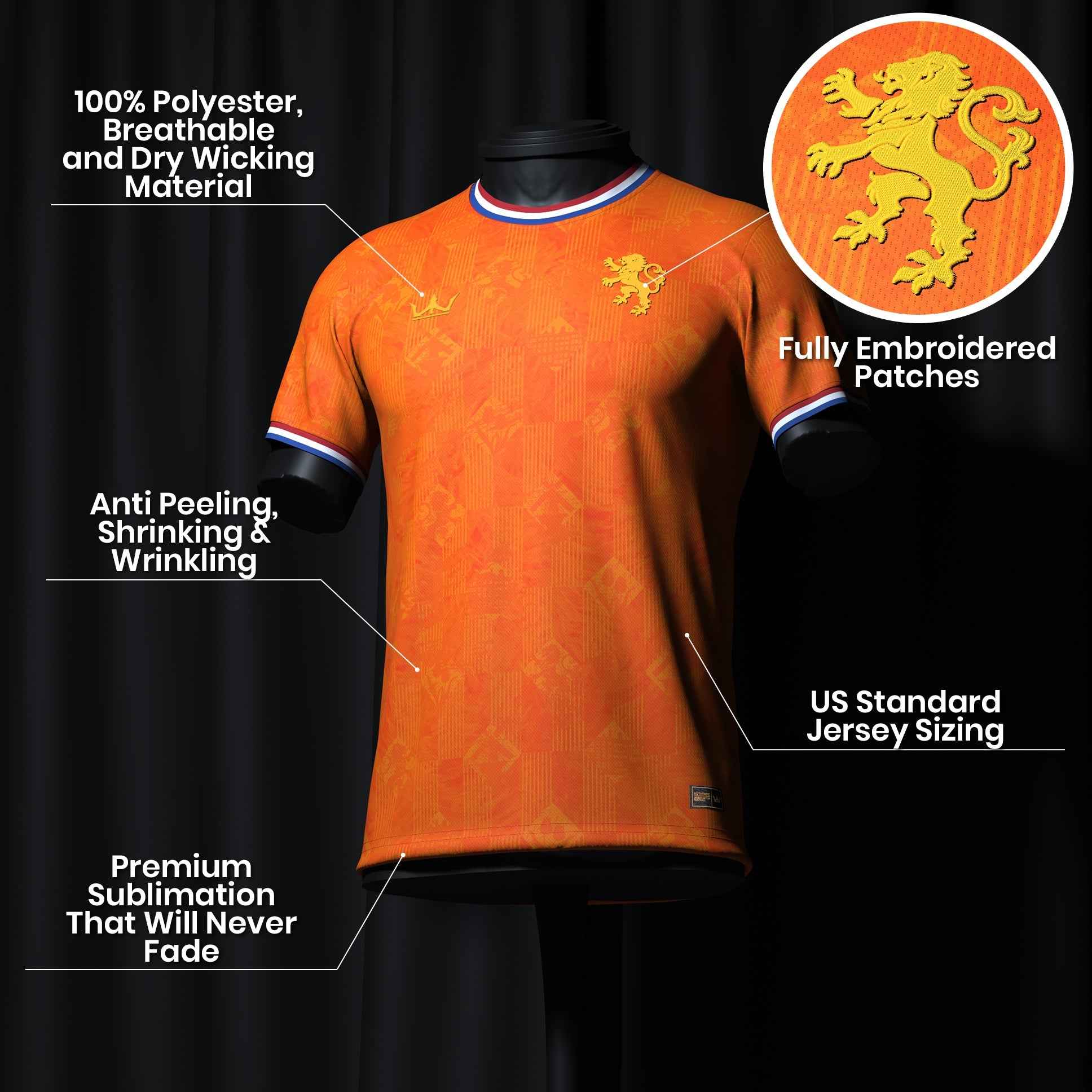 Netherlands Heritage Custom Football Jersey