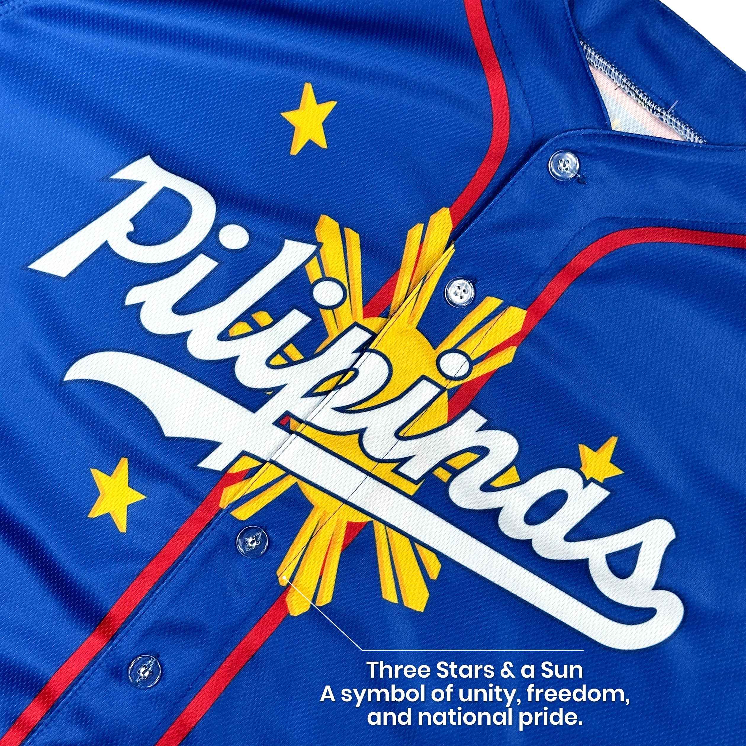 Philippines 'Three Stars & a Sun' Baseball Jersey