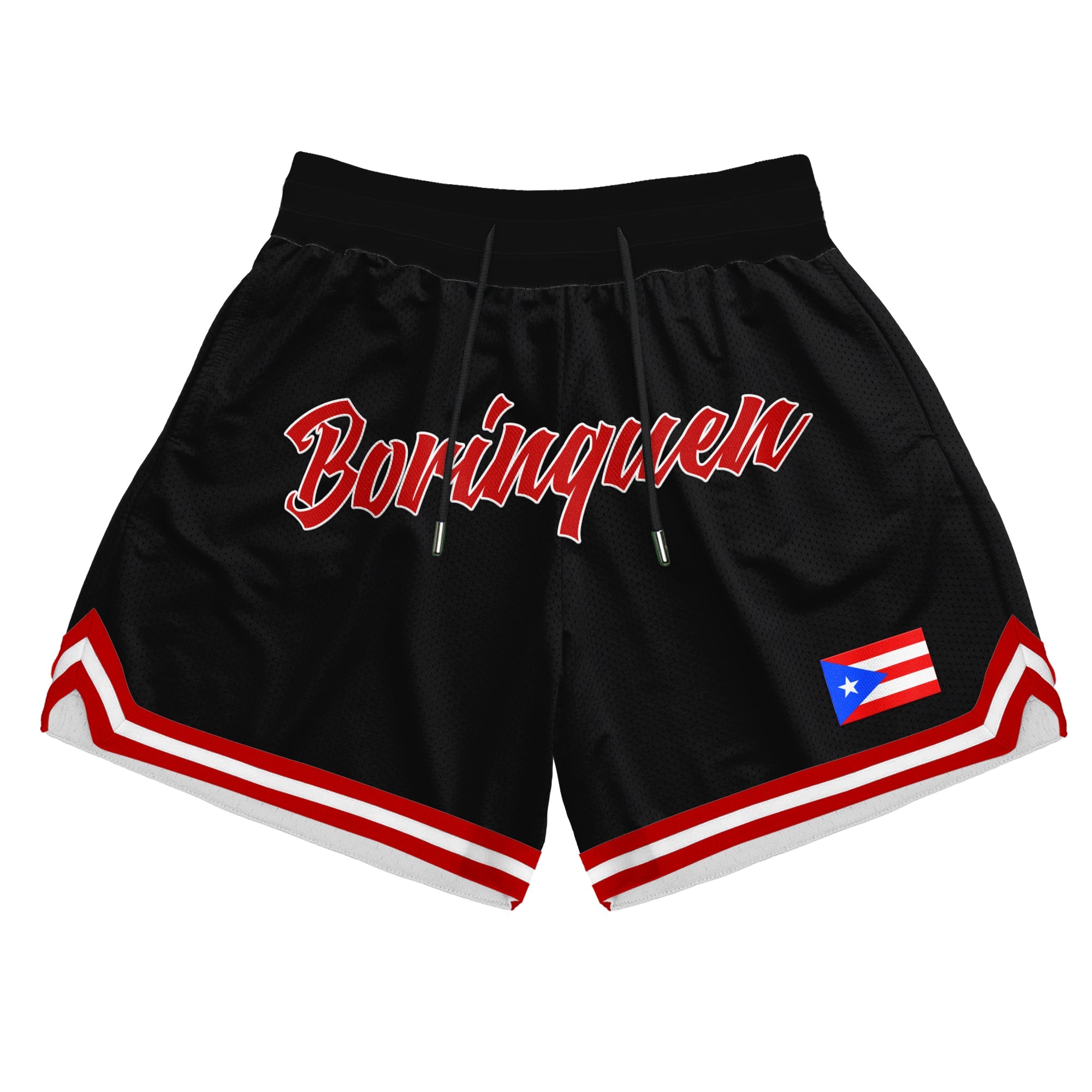 Puerto Rico 'Borinquen' Black Basketball Shorts