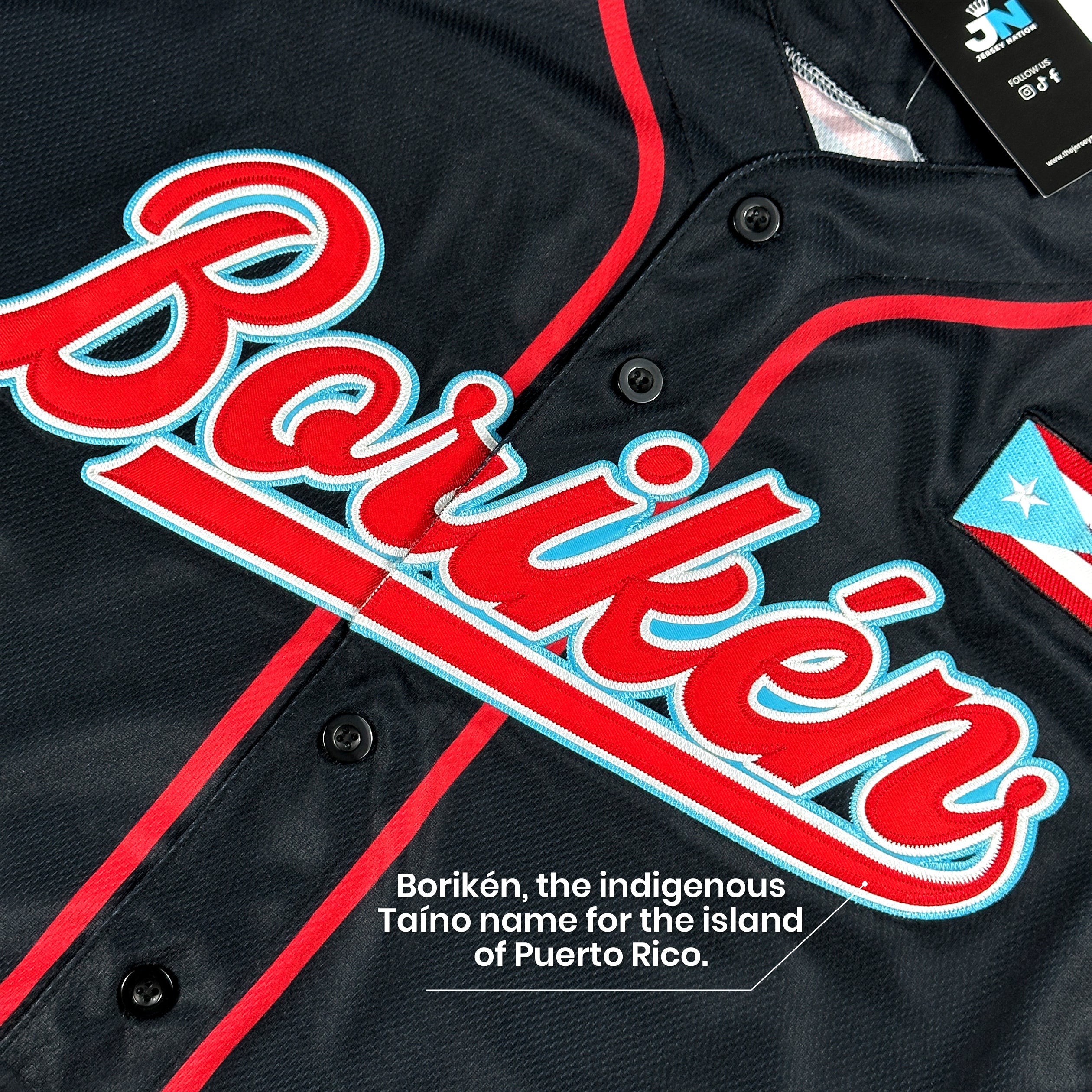 Puerto Rico Heritage Custom Baseball Jersey