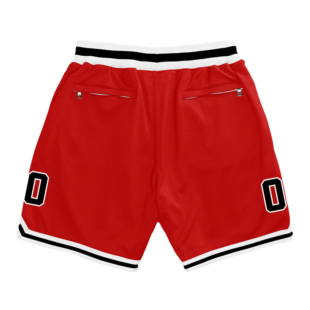 Red Black-White Custom Basketball Shorts