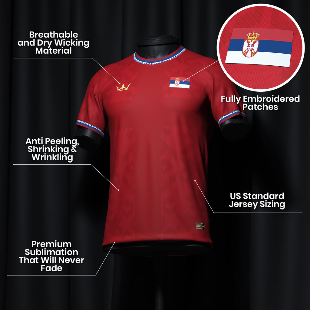 Serbia Heritage Custom Football Jersey