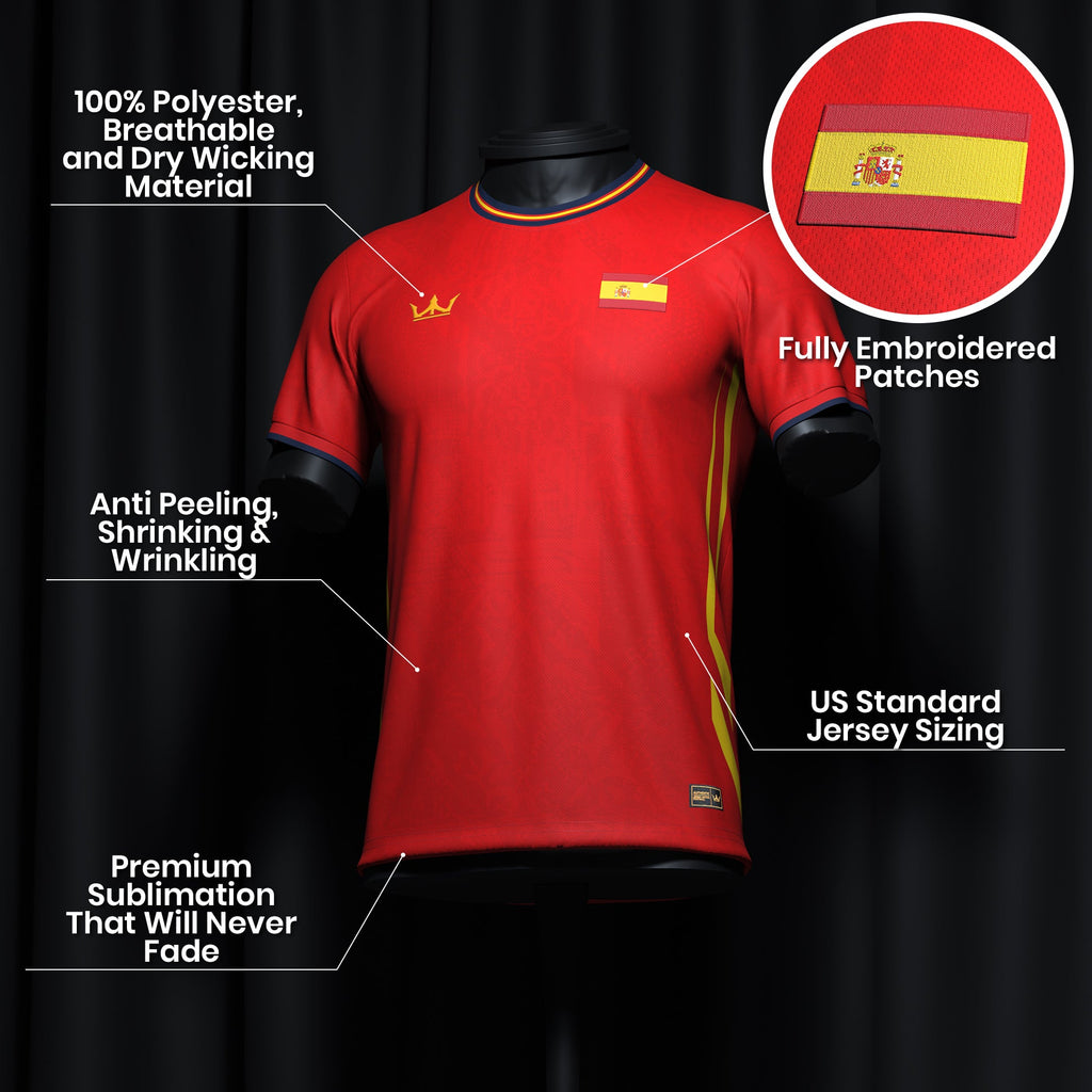 Spain Heritage Custom Football Jersey