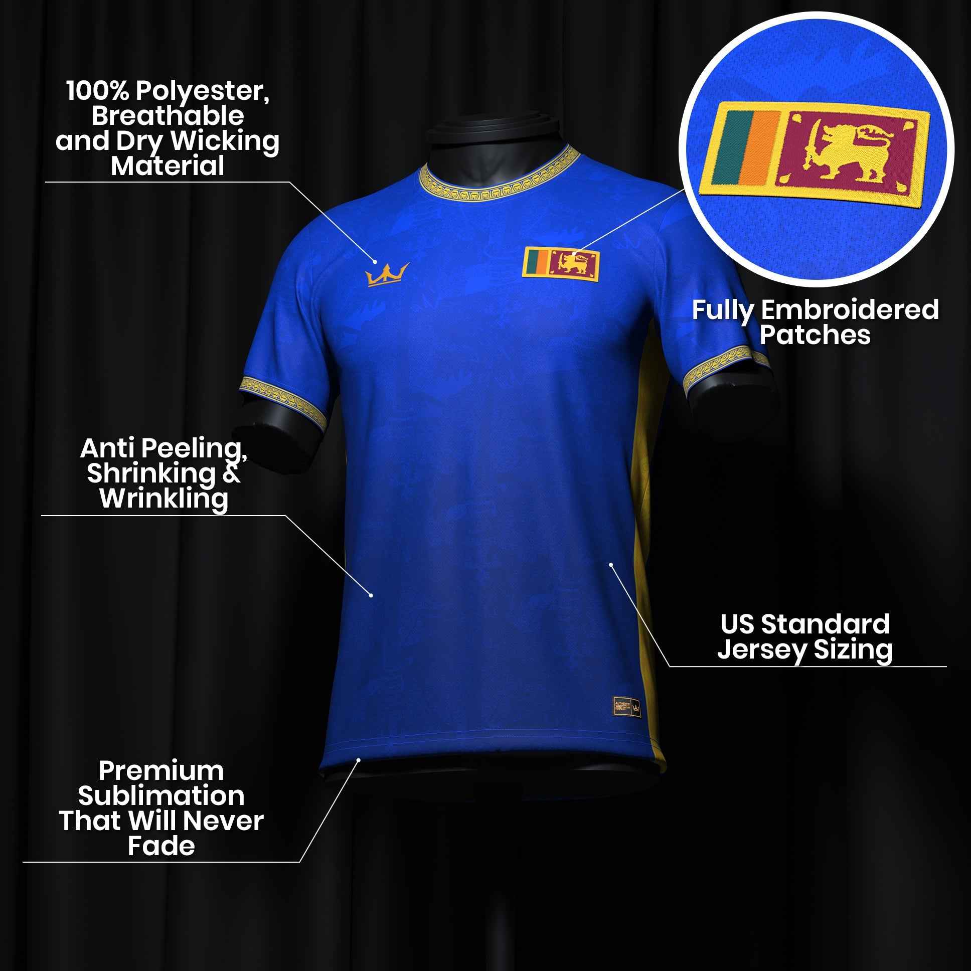Sri Lanka Heritage Custom Football Jersey