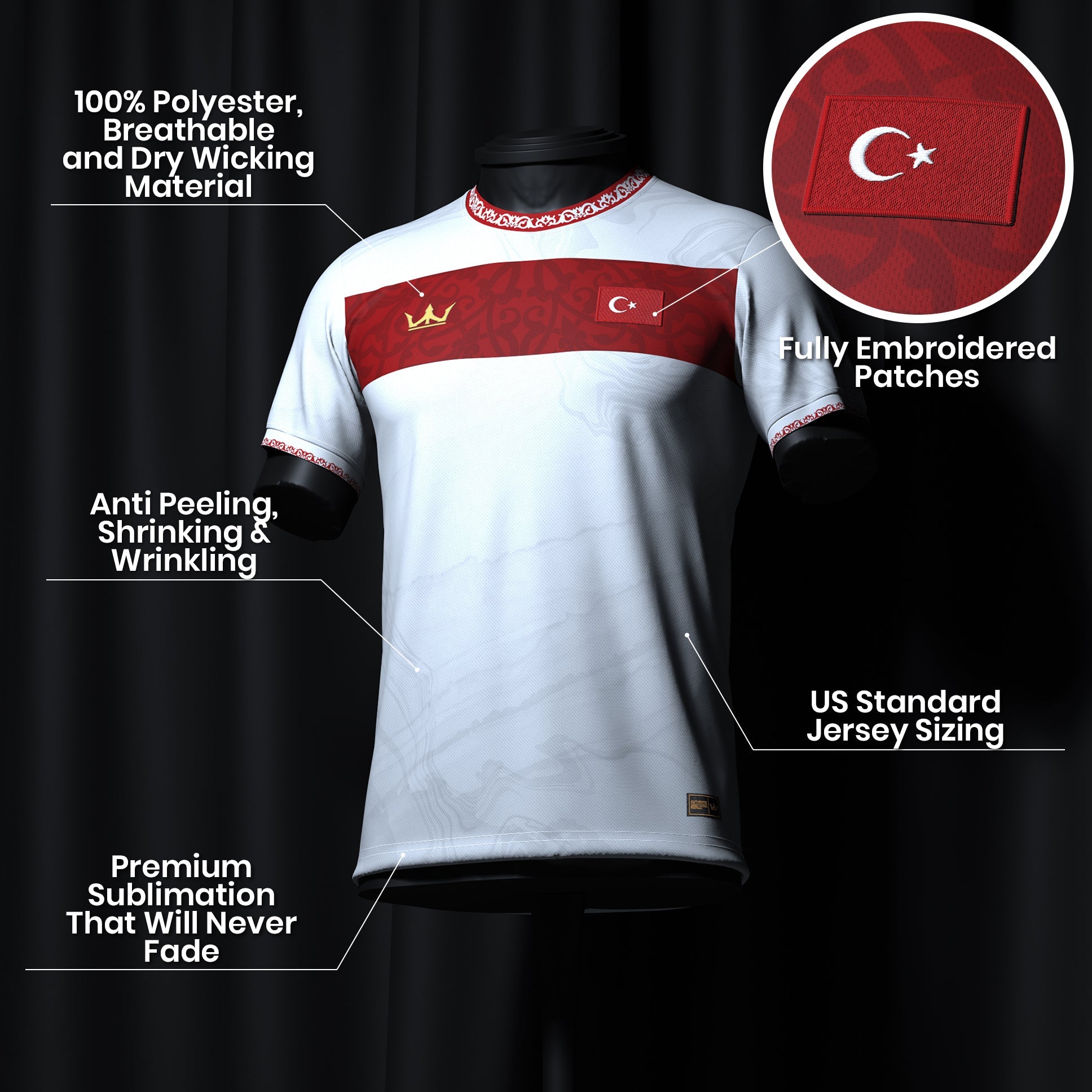 Türkiye Heritage Custom Football Jersey