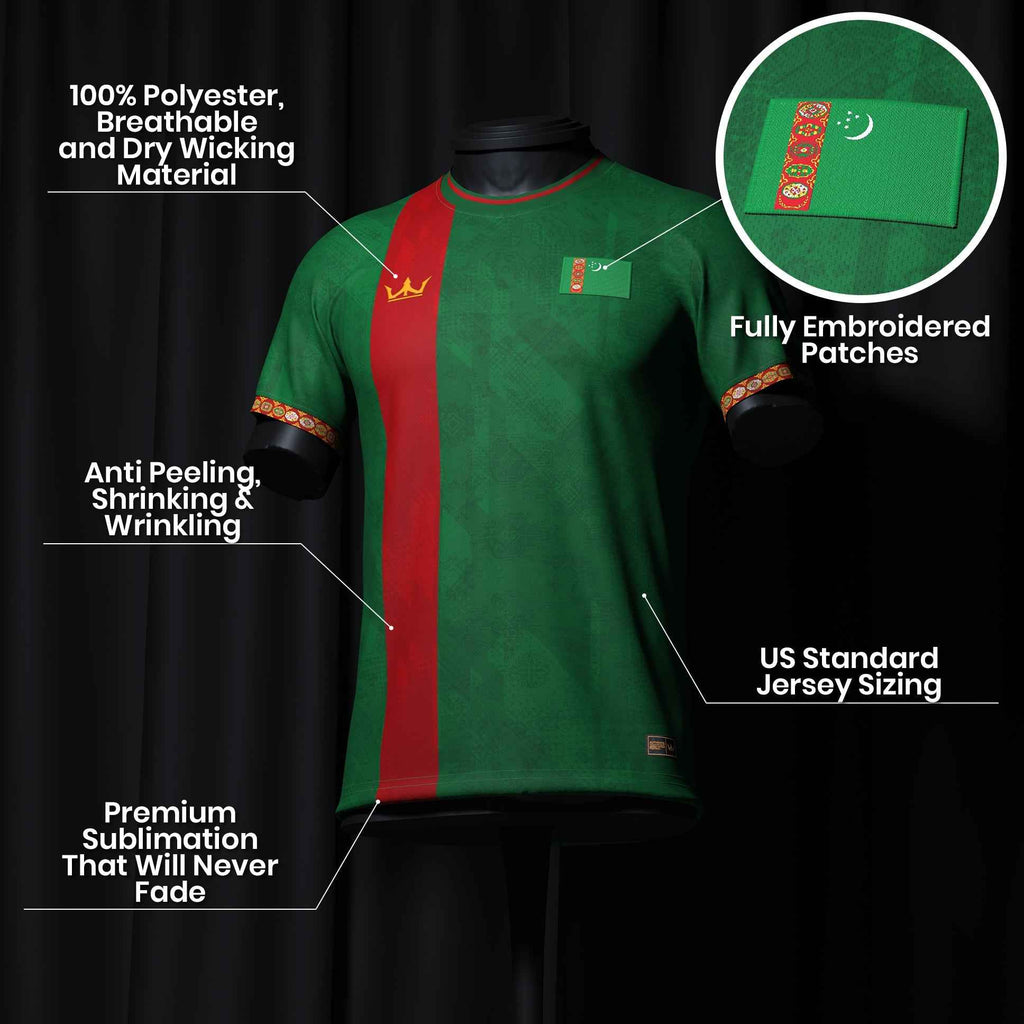 Turkmenistan Heritage Custom Football Jersey