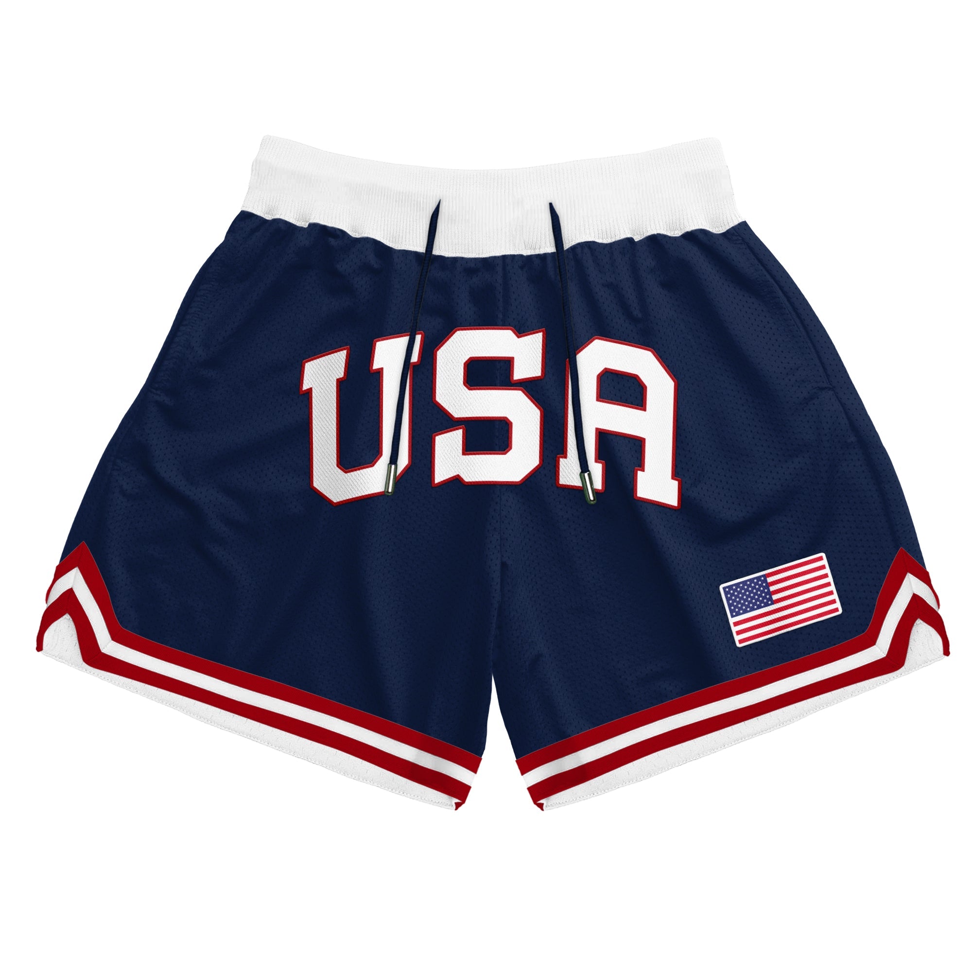 USA Navy Blue Heritage Basketball Shorts America 