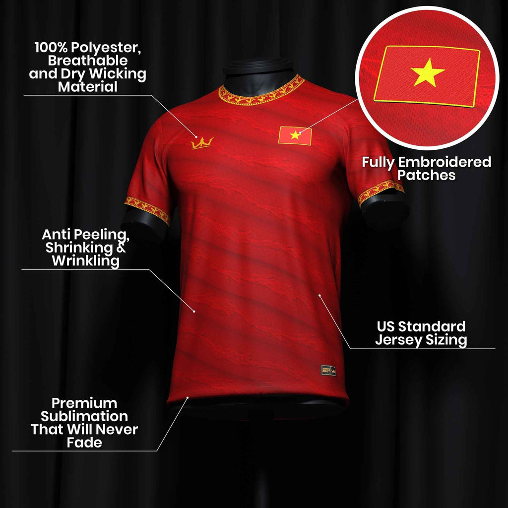Vietnam Heritage Custom Football Jersey