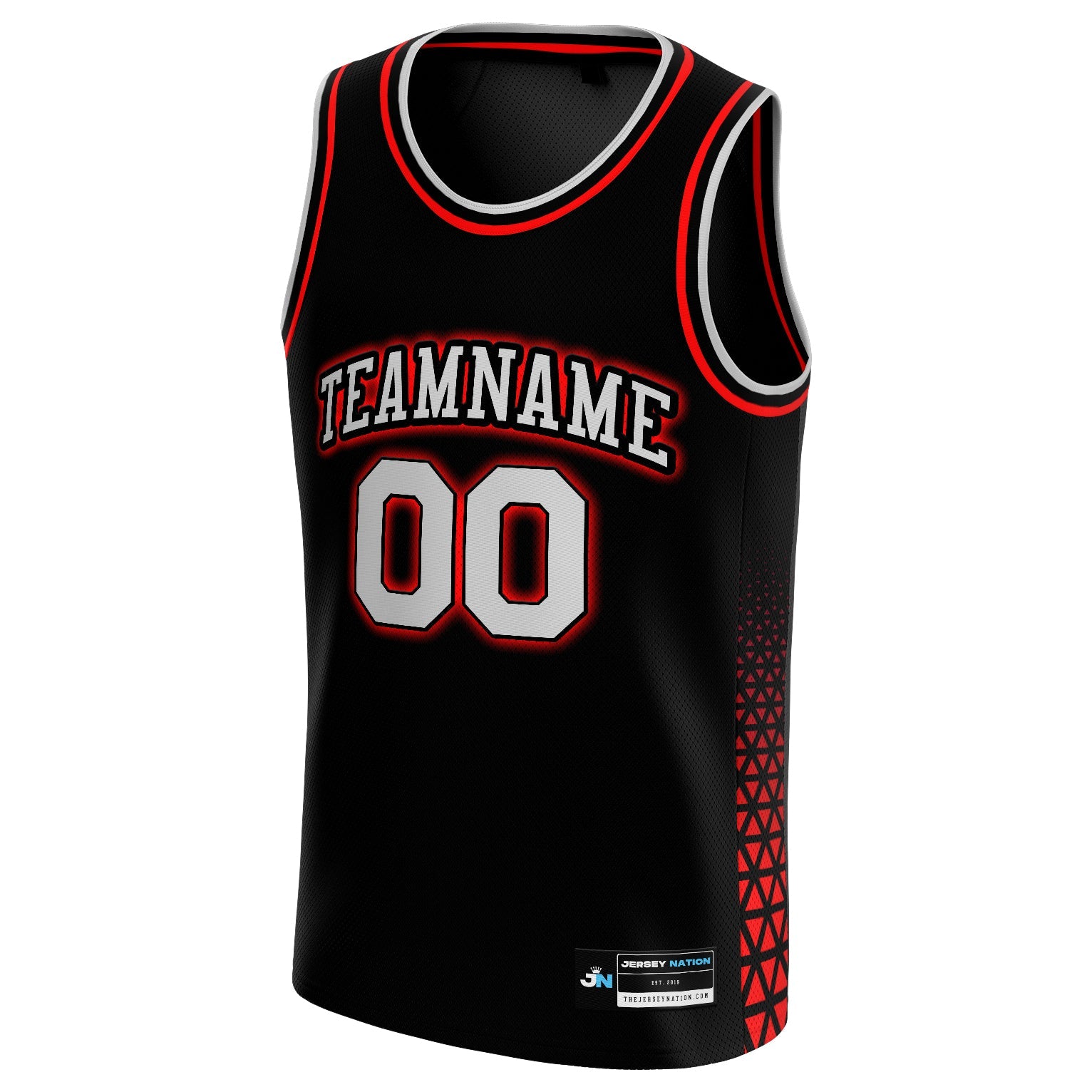 Black Red-White Custom Basketball Jersey