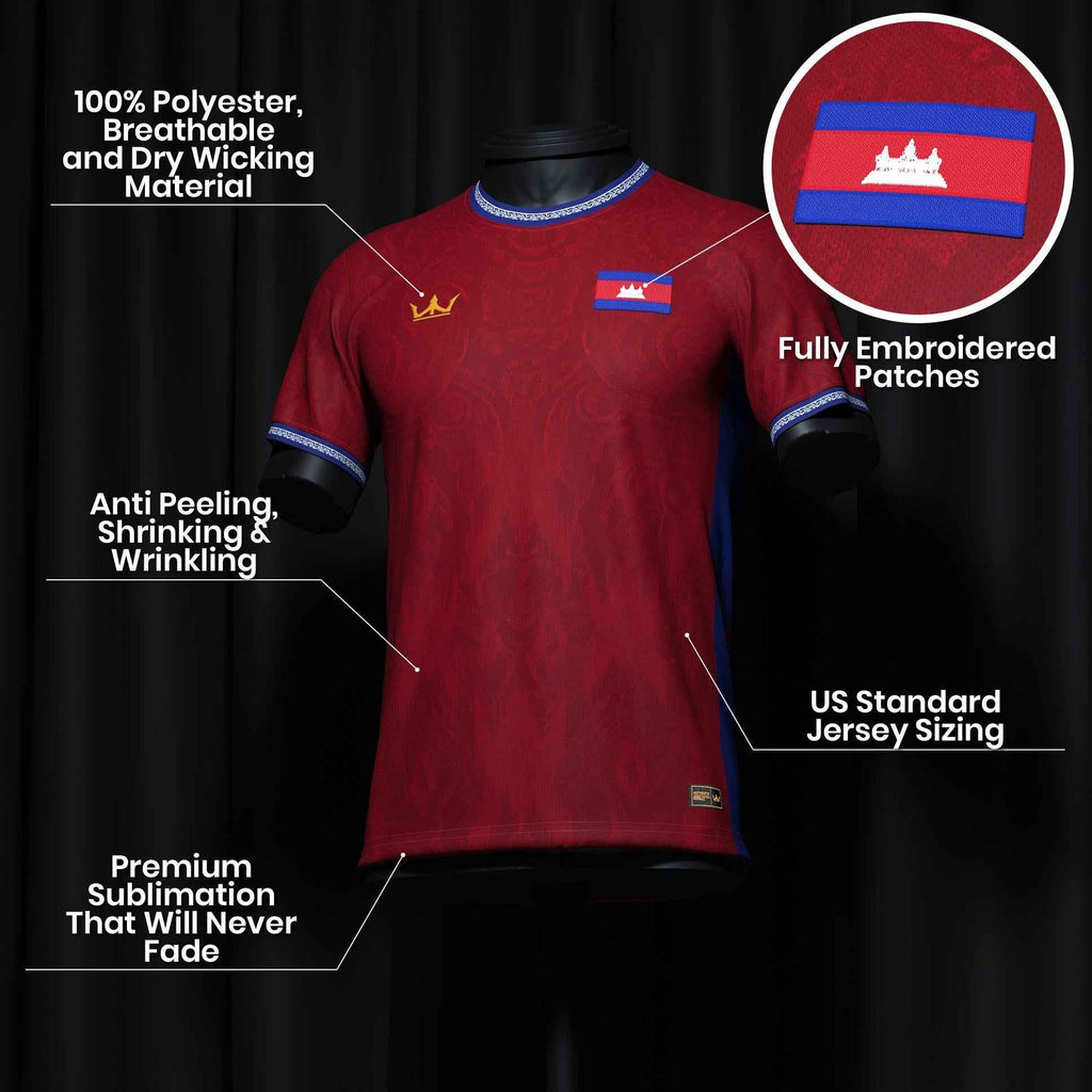 Custom Cambodia Heritage Custom Football Jersey