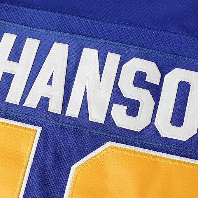 Custom Charlestown Chiefs Hanson Brothers Hockey Jersey