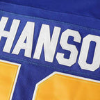 Custom Charlestown Chiefs Hanson Brothers Hockey Jersey