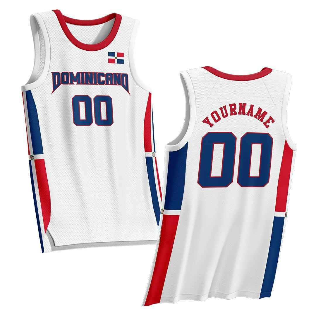 Custom Dominican Republic Heritage Custom Basketball Jersey