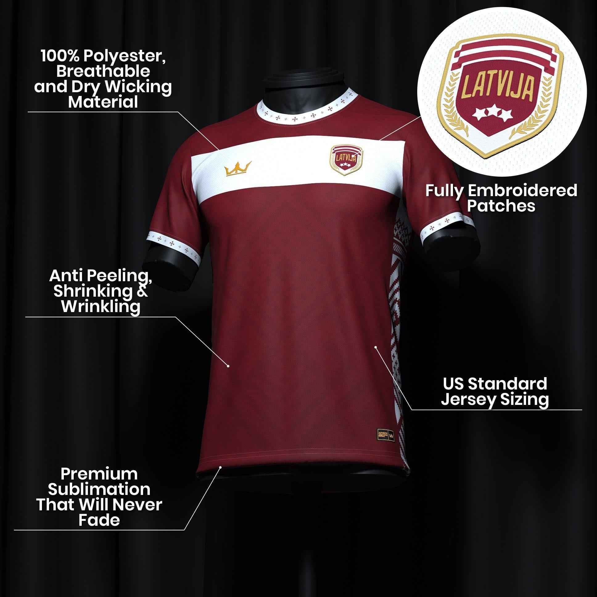 Custom Latvia Heritage Custom Football Jersey