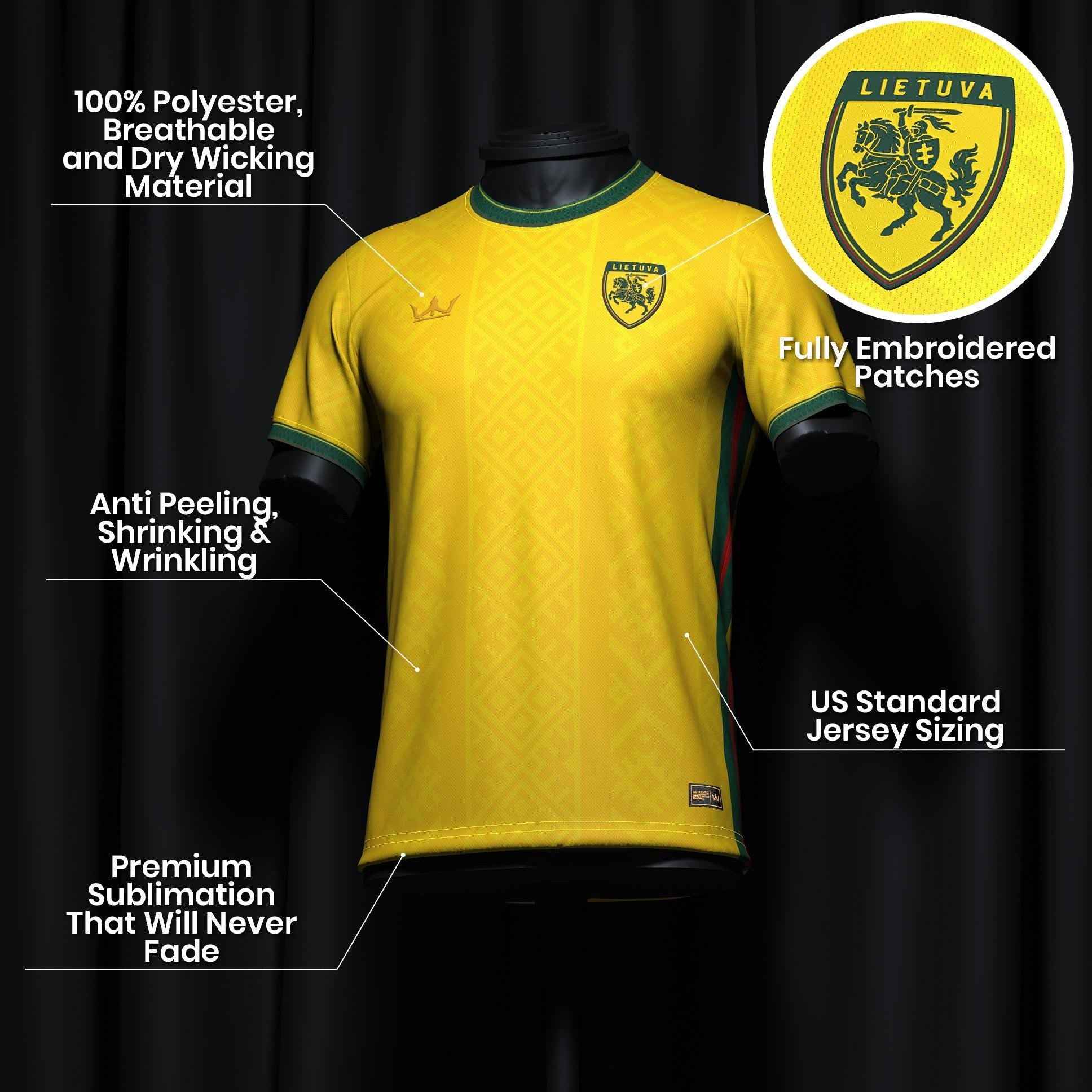 Custom Lithuania Heritage Custom Football Jersey