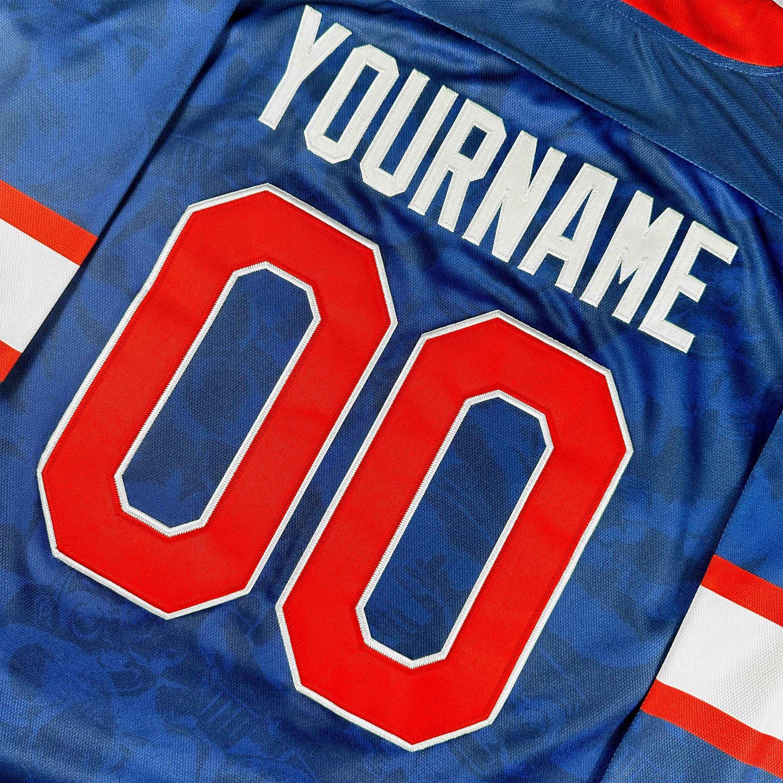 Custom Dominican Republic Heritage Custom Hockey Jersey