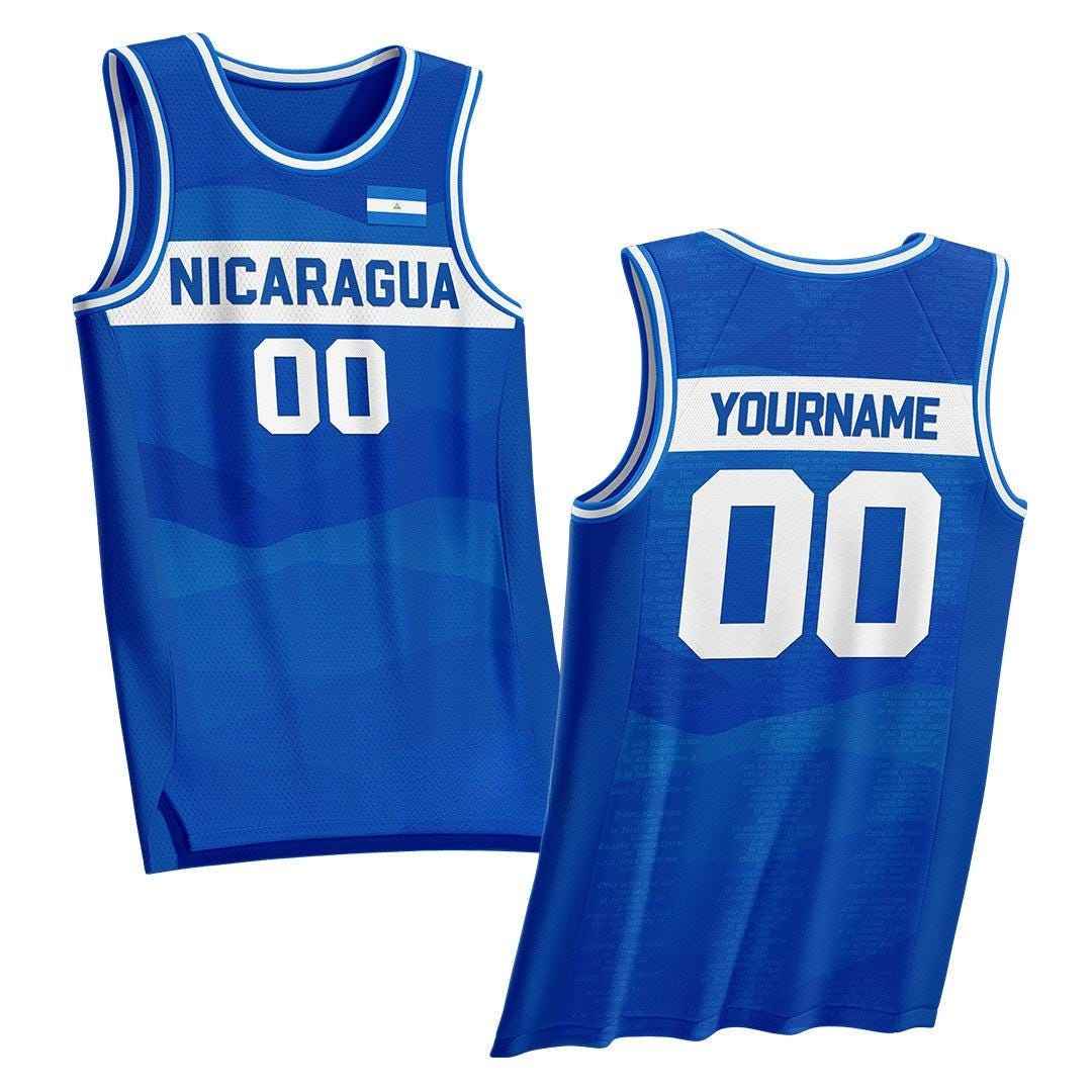 Custom Nicaragua Heritage Custom Basketball Jersey