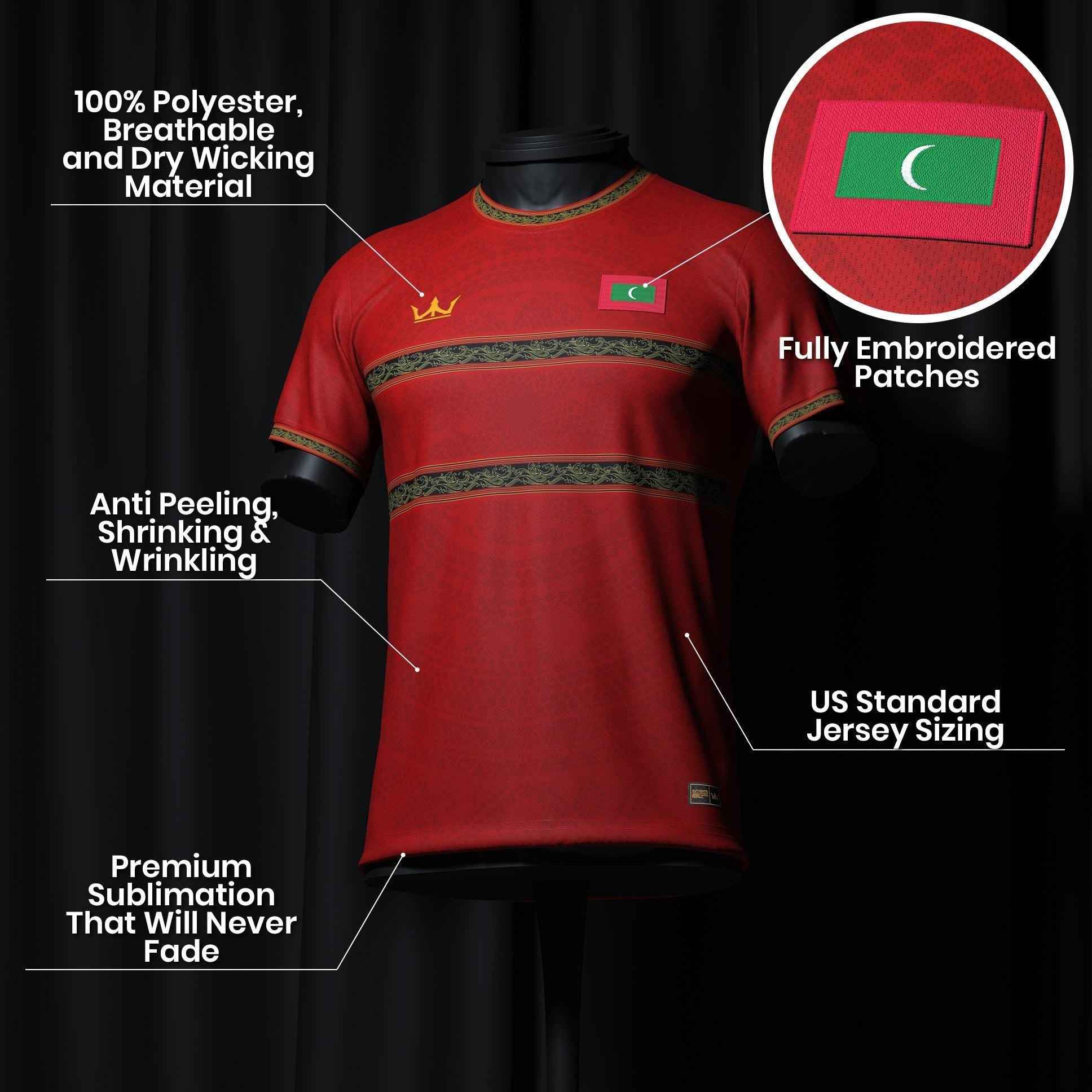 Custom Maldives Heritage Custom Football Jersey