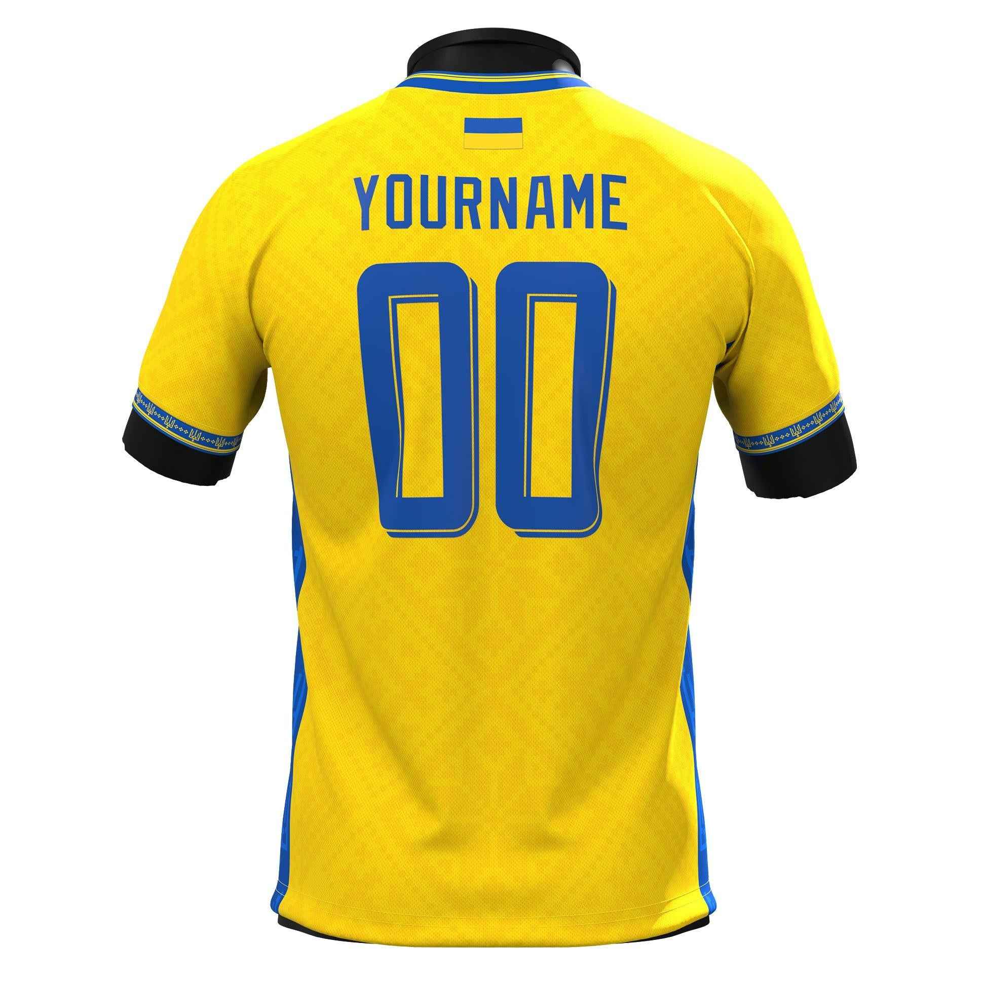 Custom Ukraine Heritage Custom Football Jersey