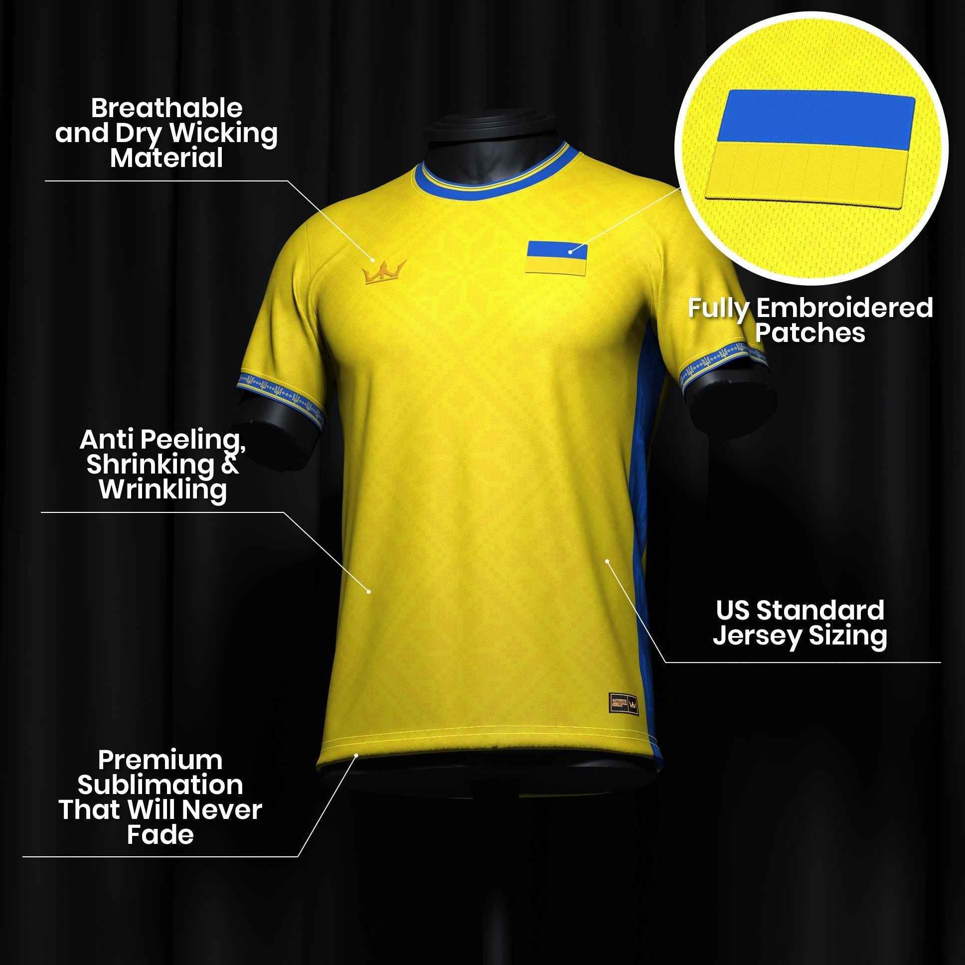 Custom Ukraine Heritage Custom Football Jersey